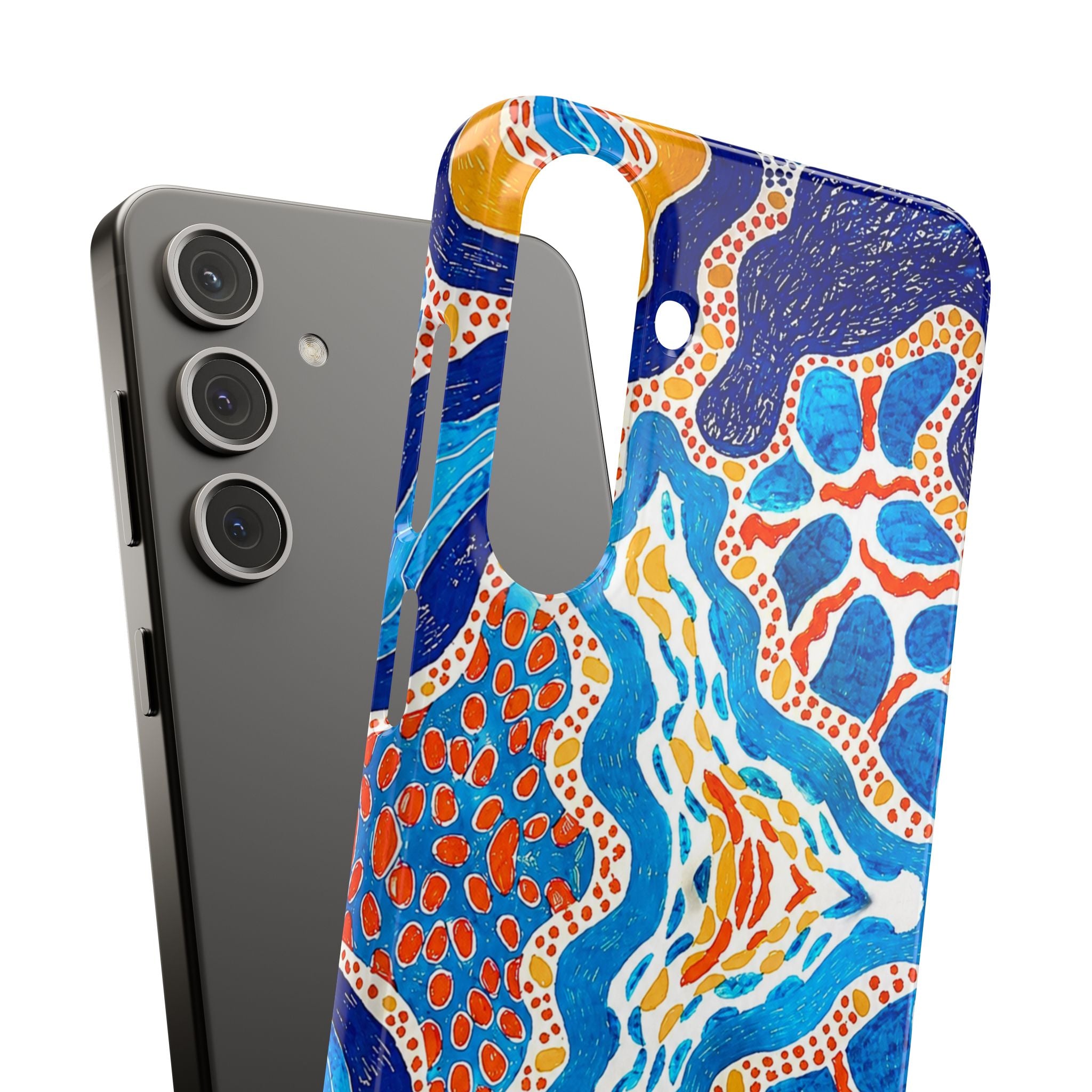 Abstract Blue Pattern Phone Case