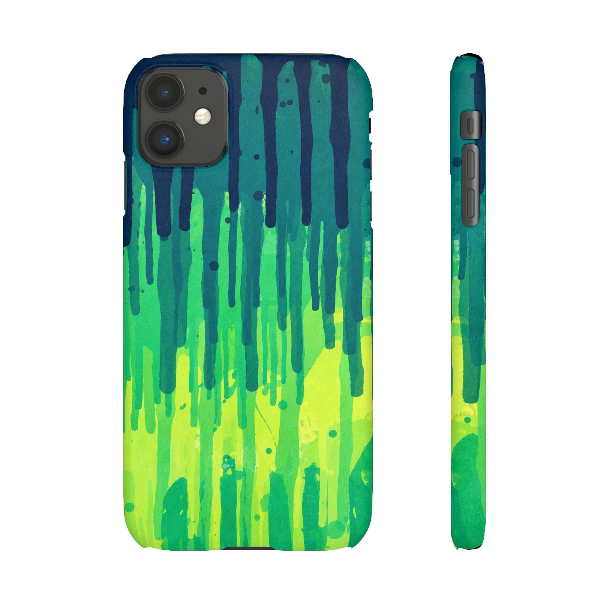 Liquid Emerald – Abstract Drip Phone Case