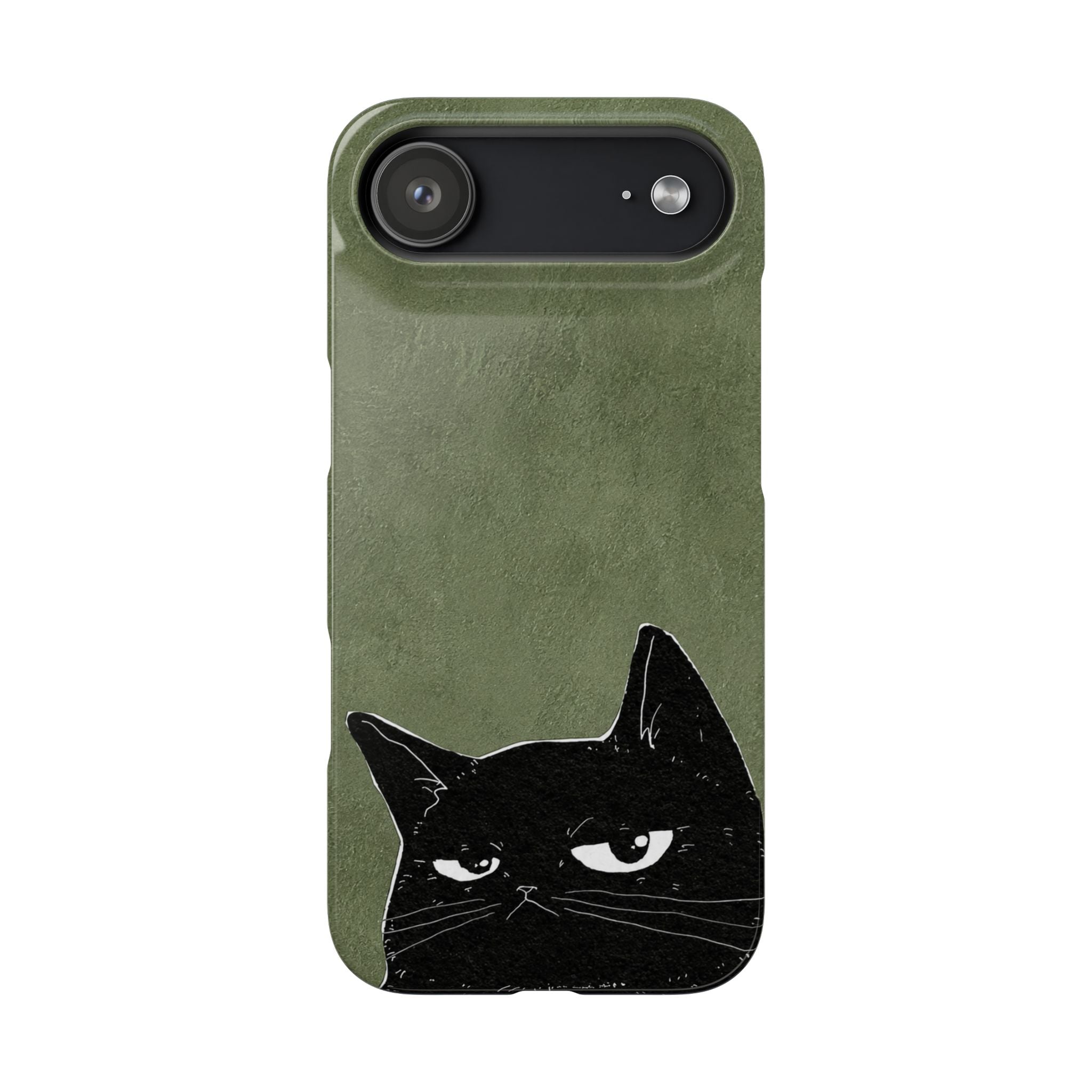 Grumpy Black Cat Phone Case