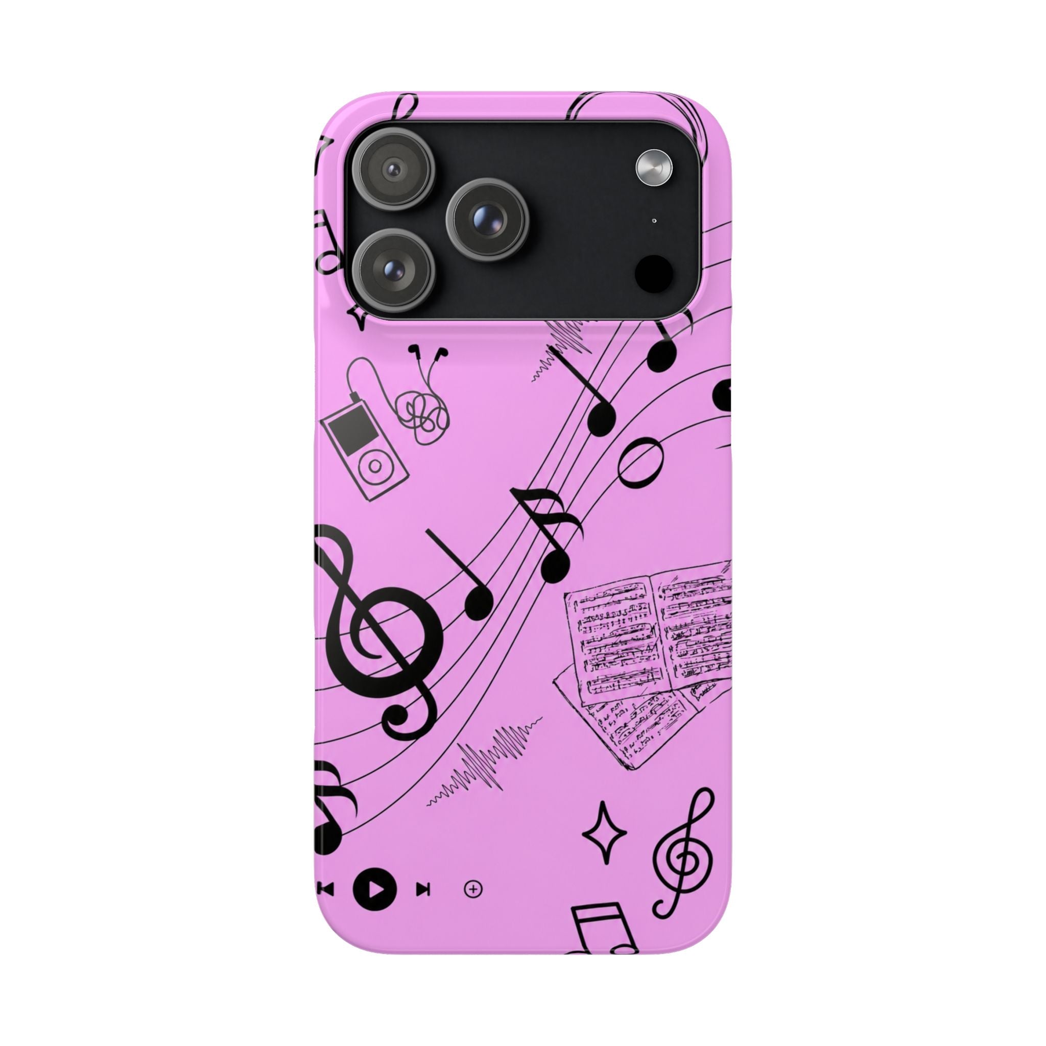 Pink Music Notes Phone Case