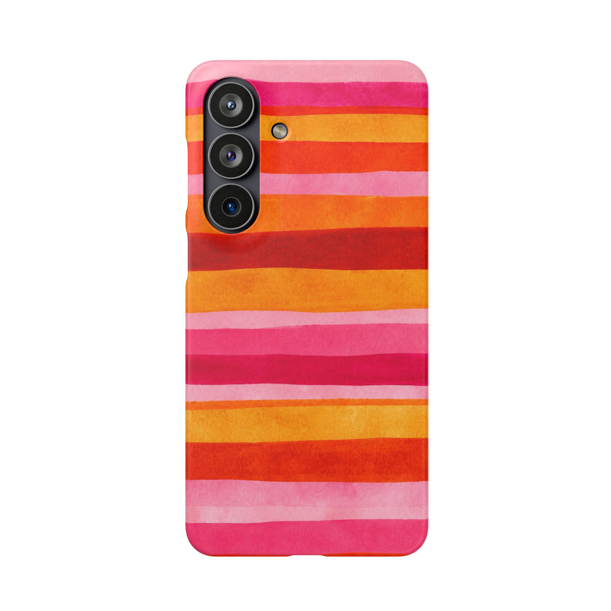 Pink Sunset Watercolor Stripes