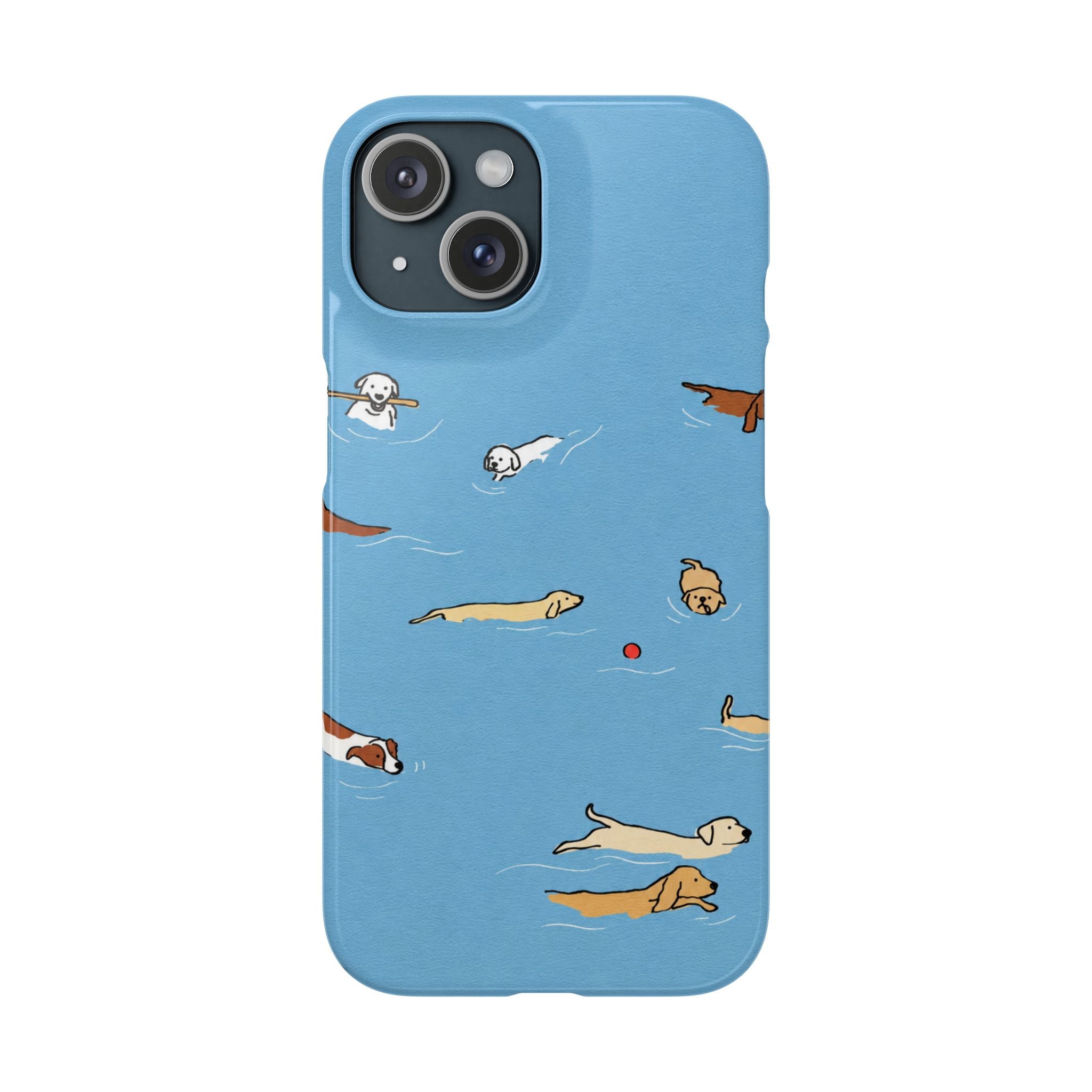 Swimming Dogs Phone Case