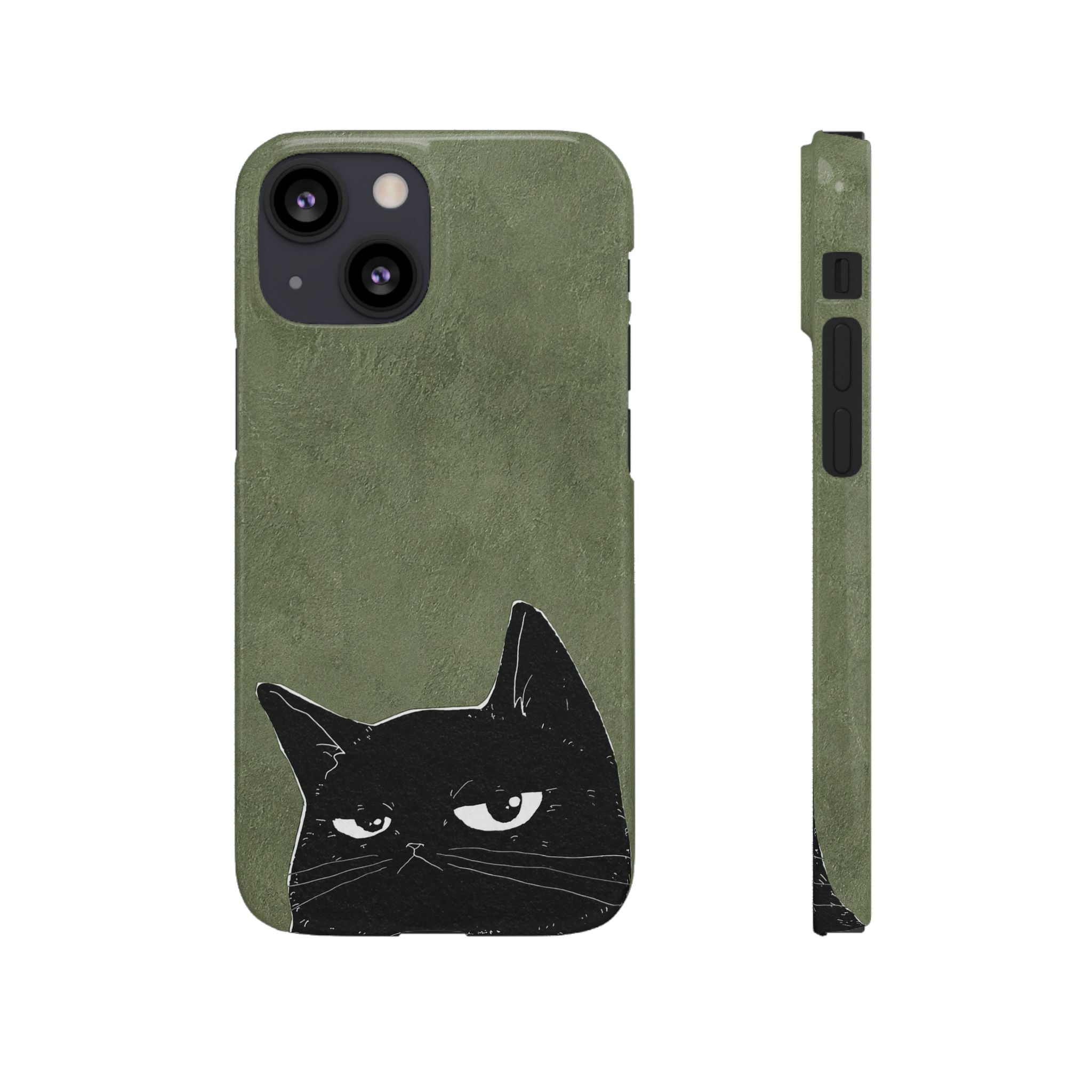 Grumpy Black Cat Phone Case