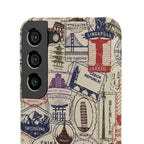 Vintage Travel Stamps Phone Case