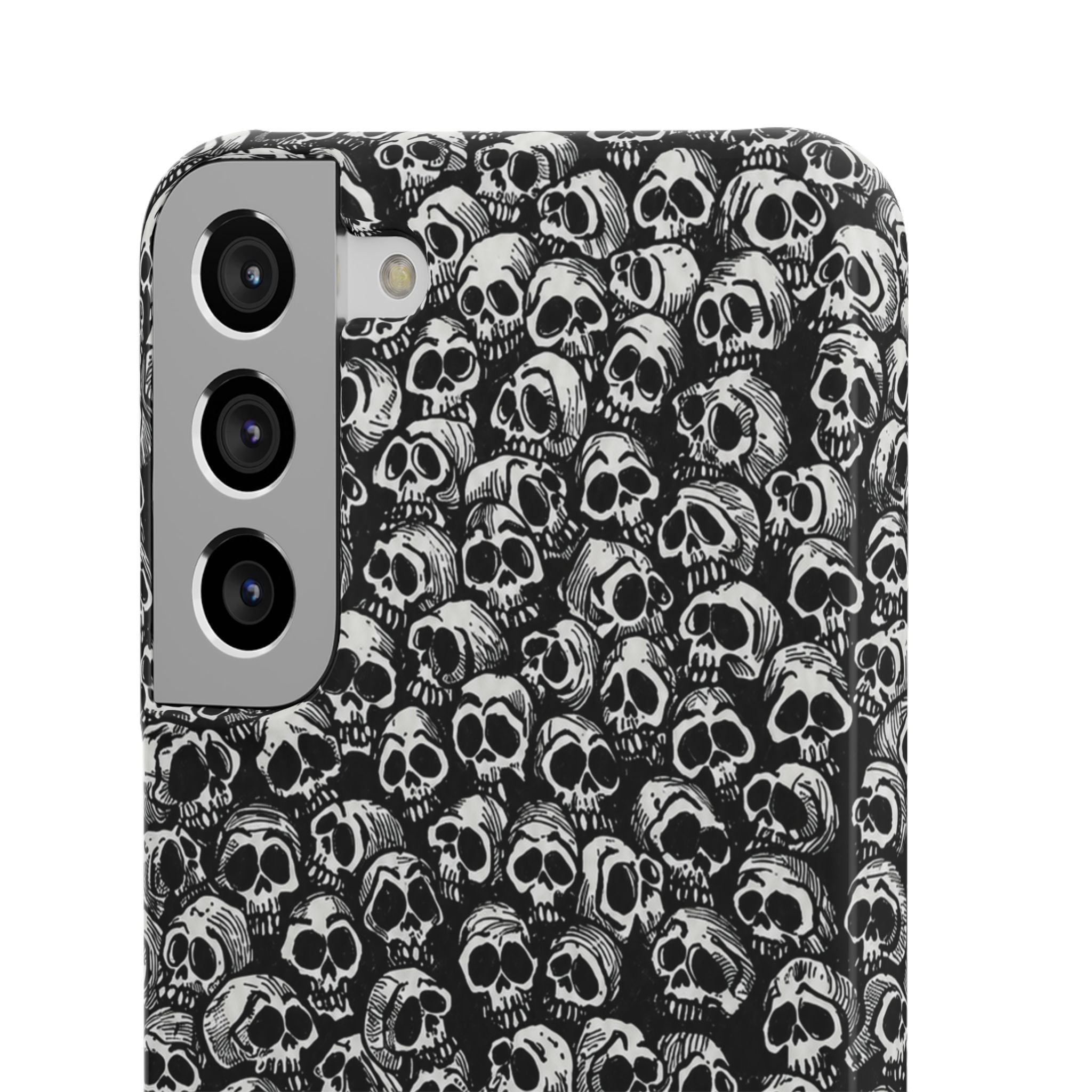 Black and White Skull Pattern Phone Case