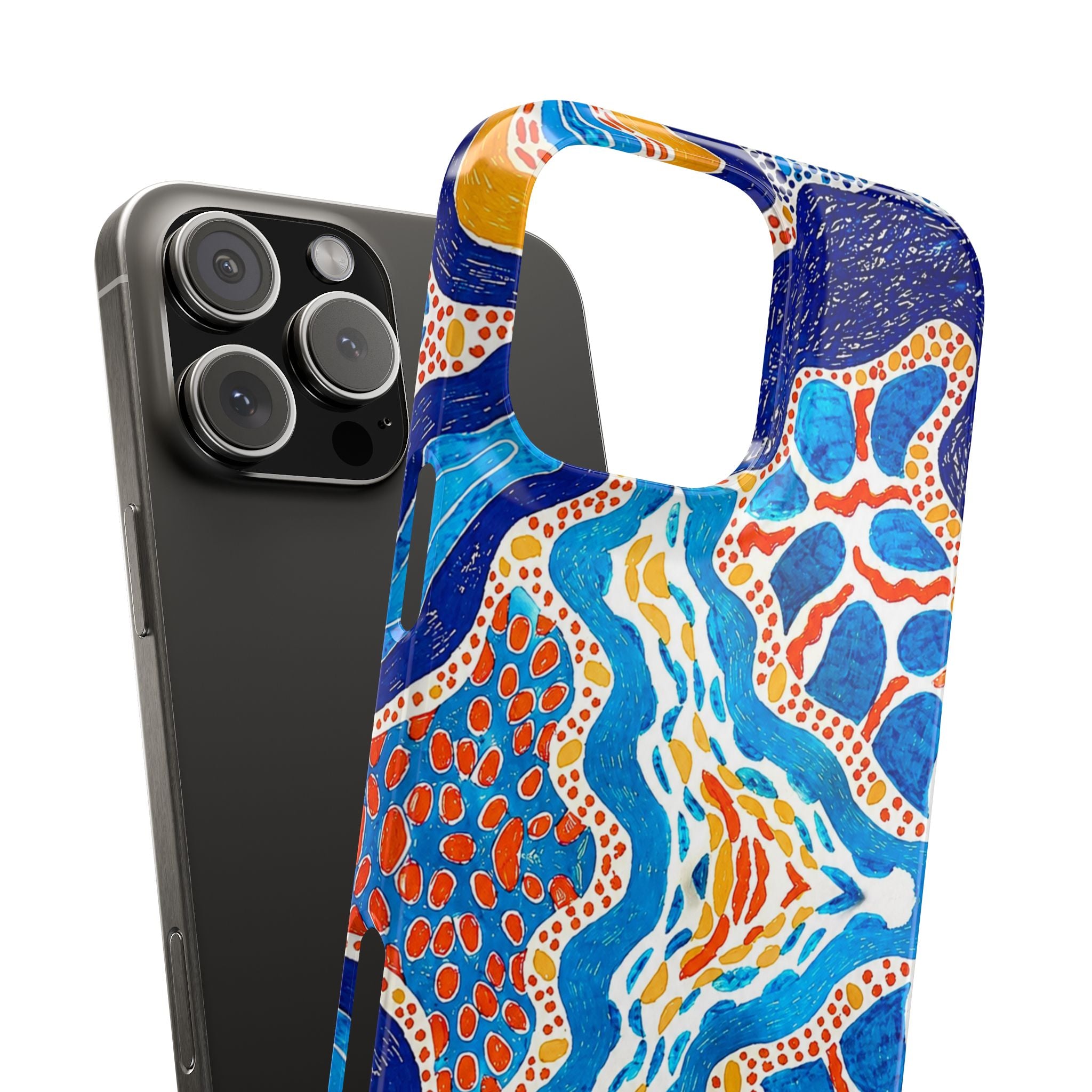 Abstract Blue Pattern Phone Case