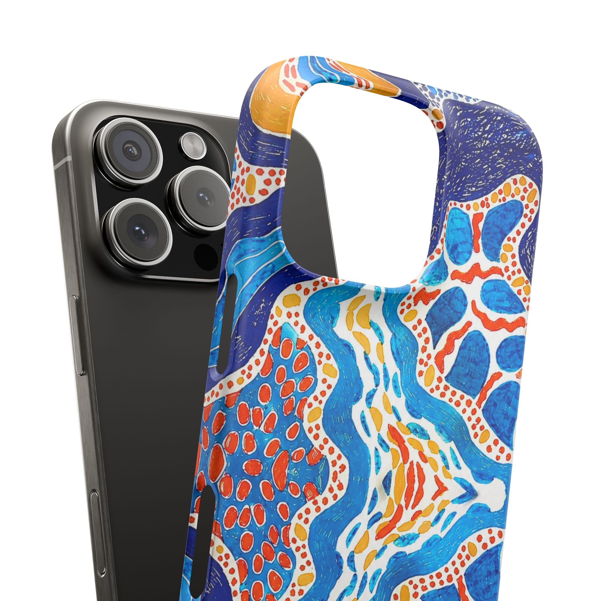 Abstract Blue Pattern Phone Case
