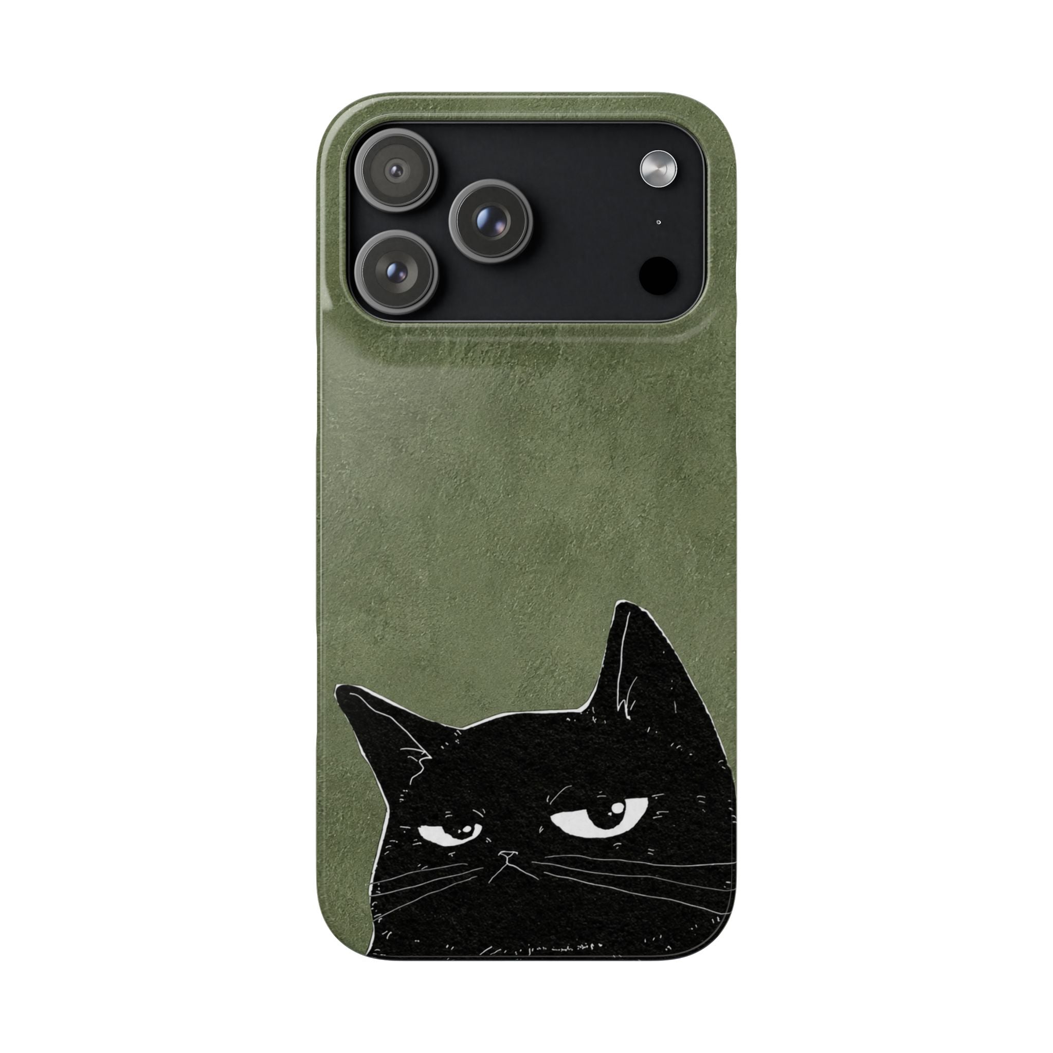 Grumpy Black Cat Phone Case