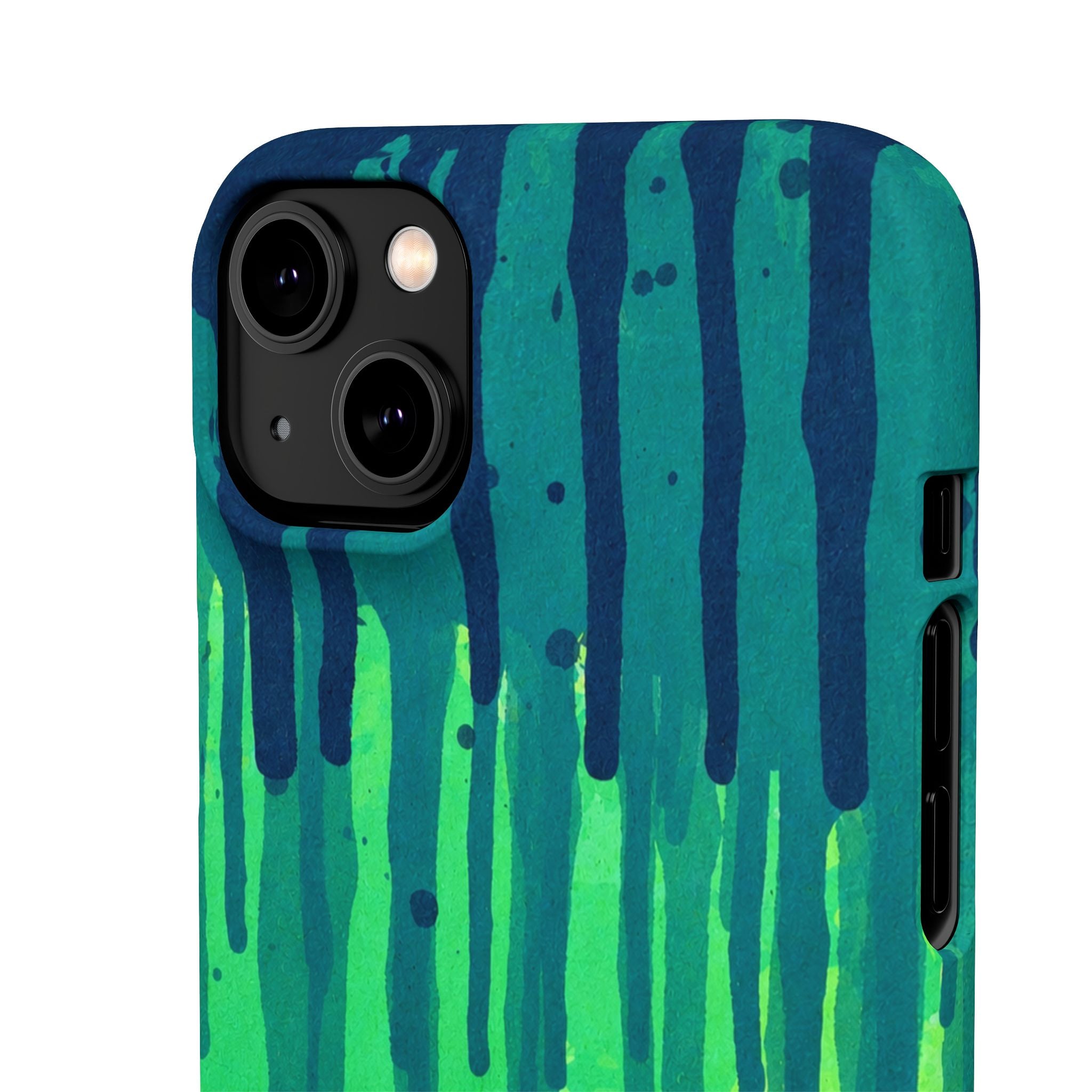 Liquid Emerald – Abstract Drip Phone Case