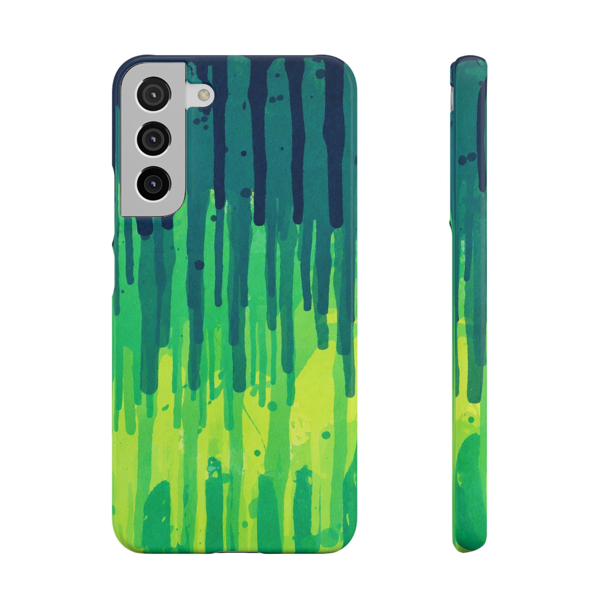 Liquid Emerald – Abstract Drip Phone Case