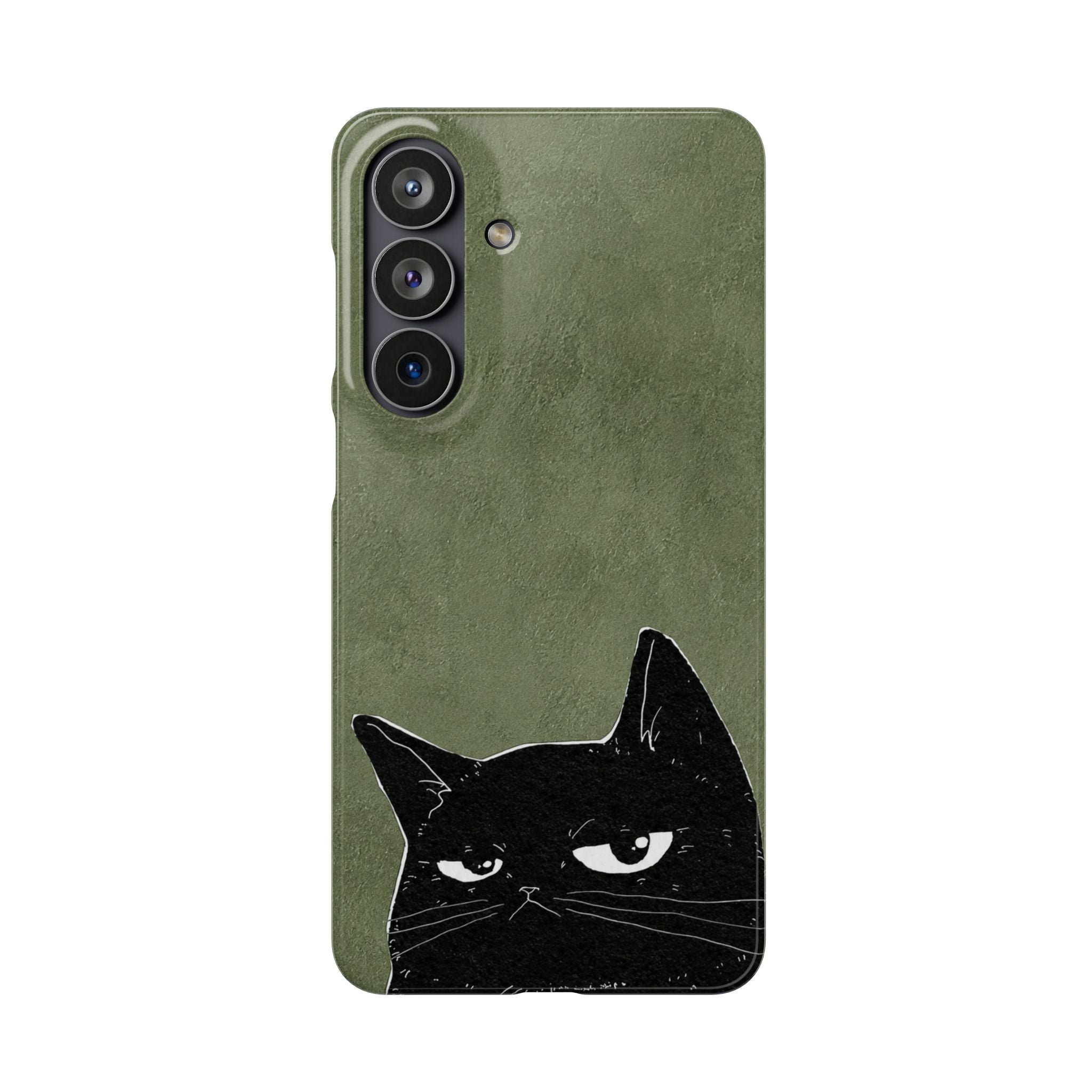Grumpy Black Cat Phone Case