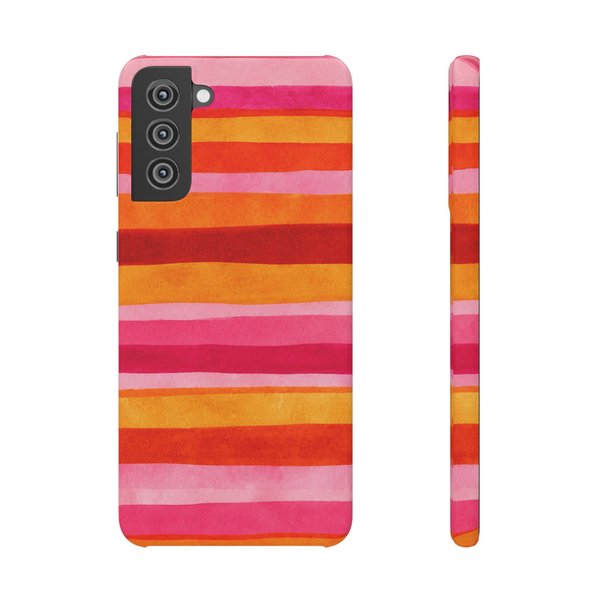 Pink Sunset Watercolor Stripes
