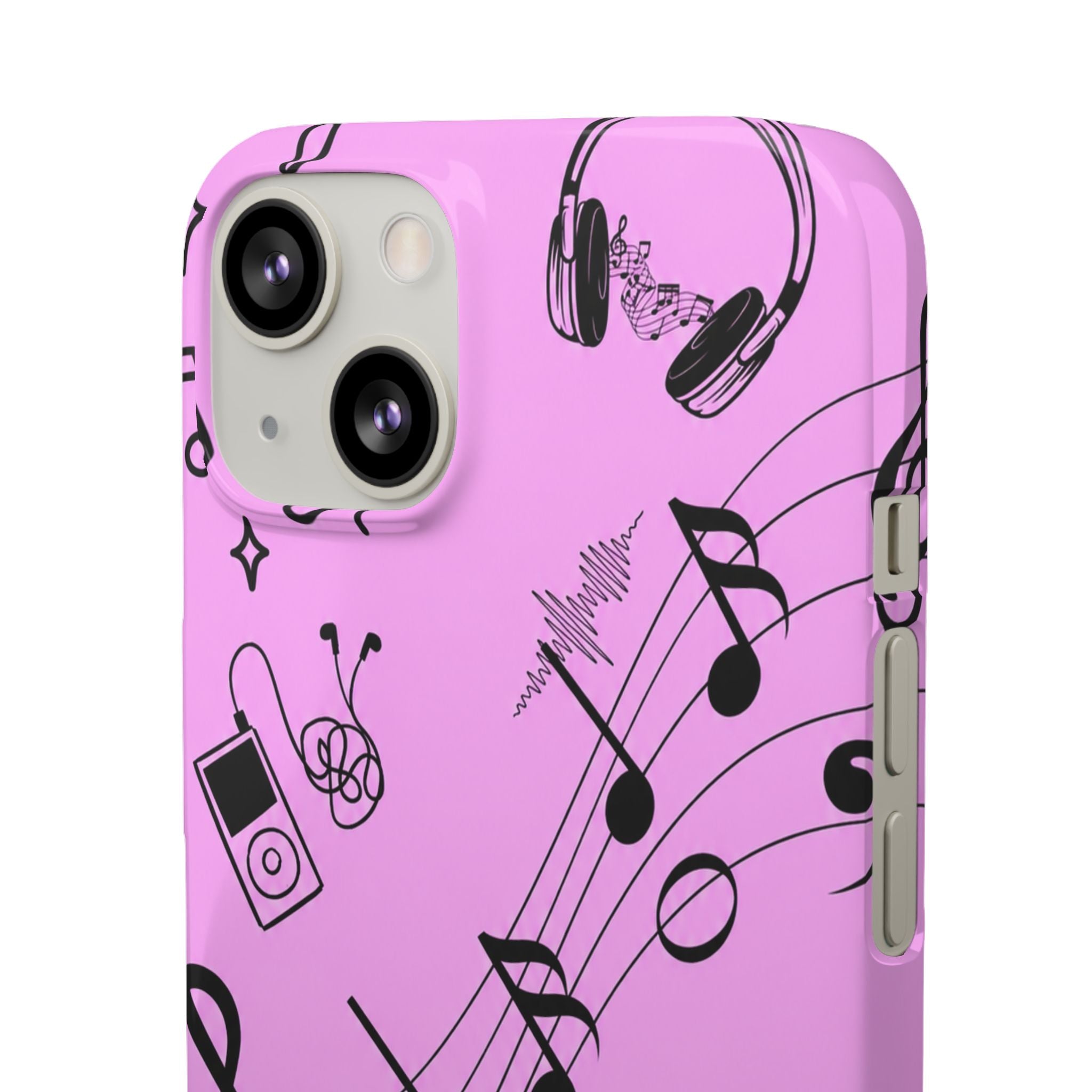Pink Music Notes Phone Case