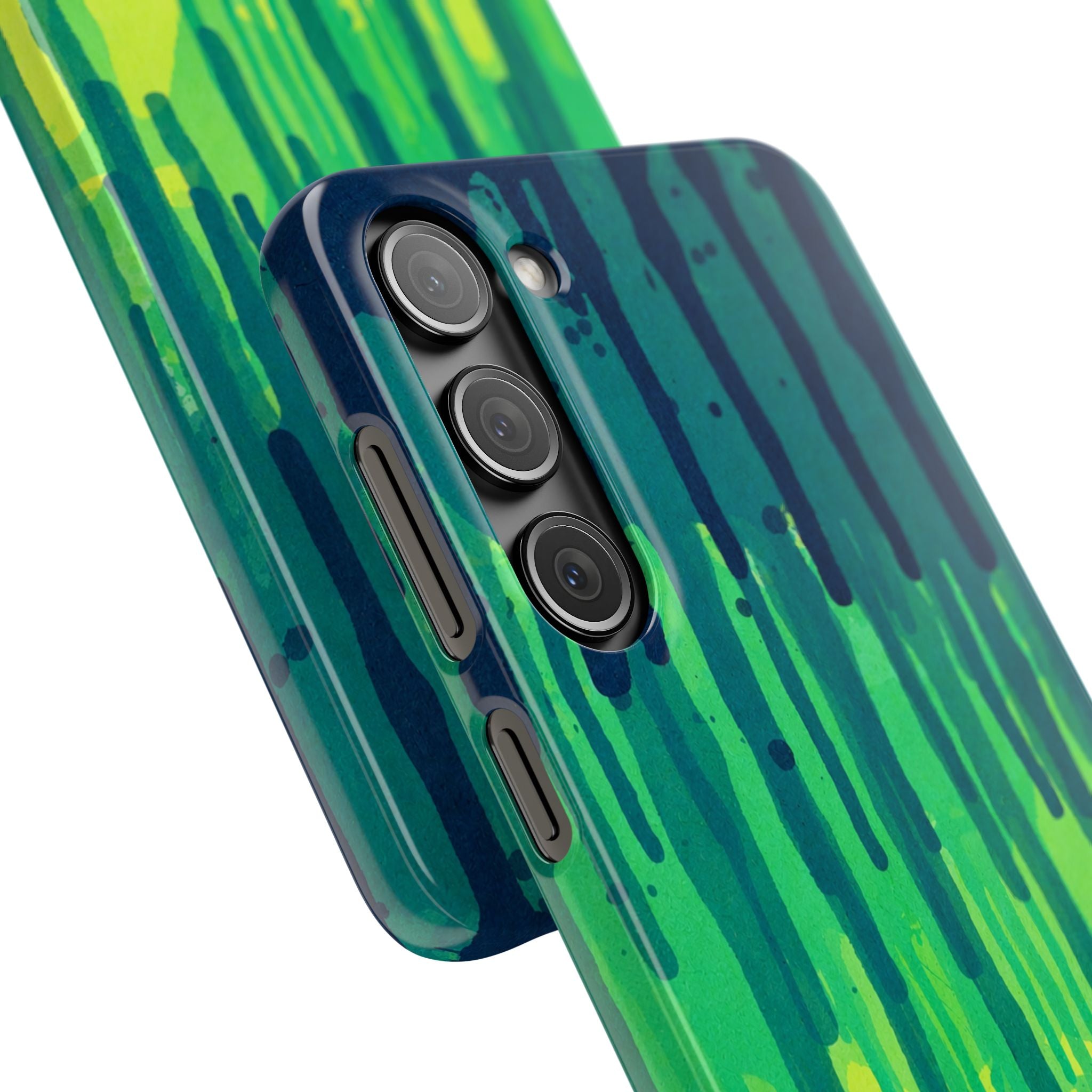 Liquid Emerald – Abstract Drip Phone Case