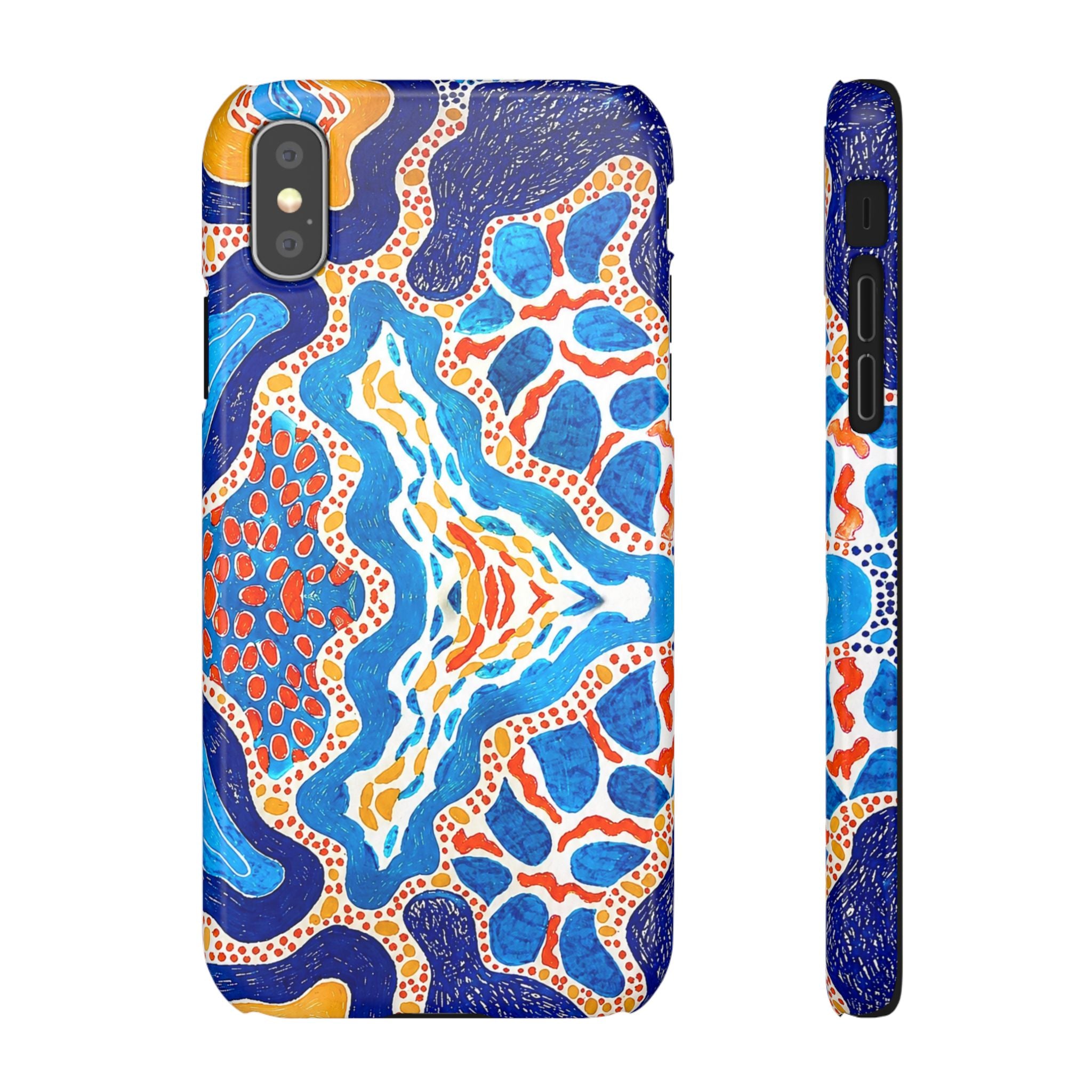 Abstract Blue Pattern Phone Case