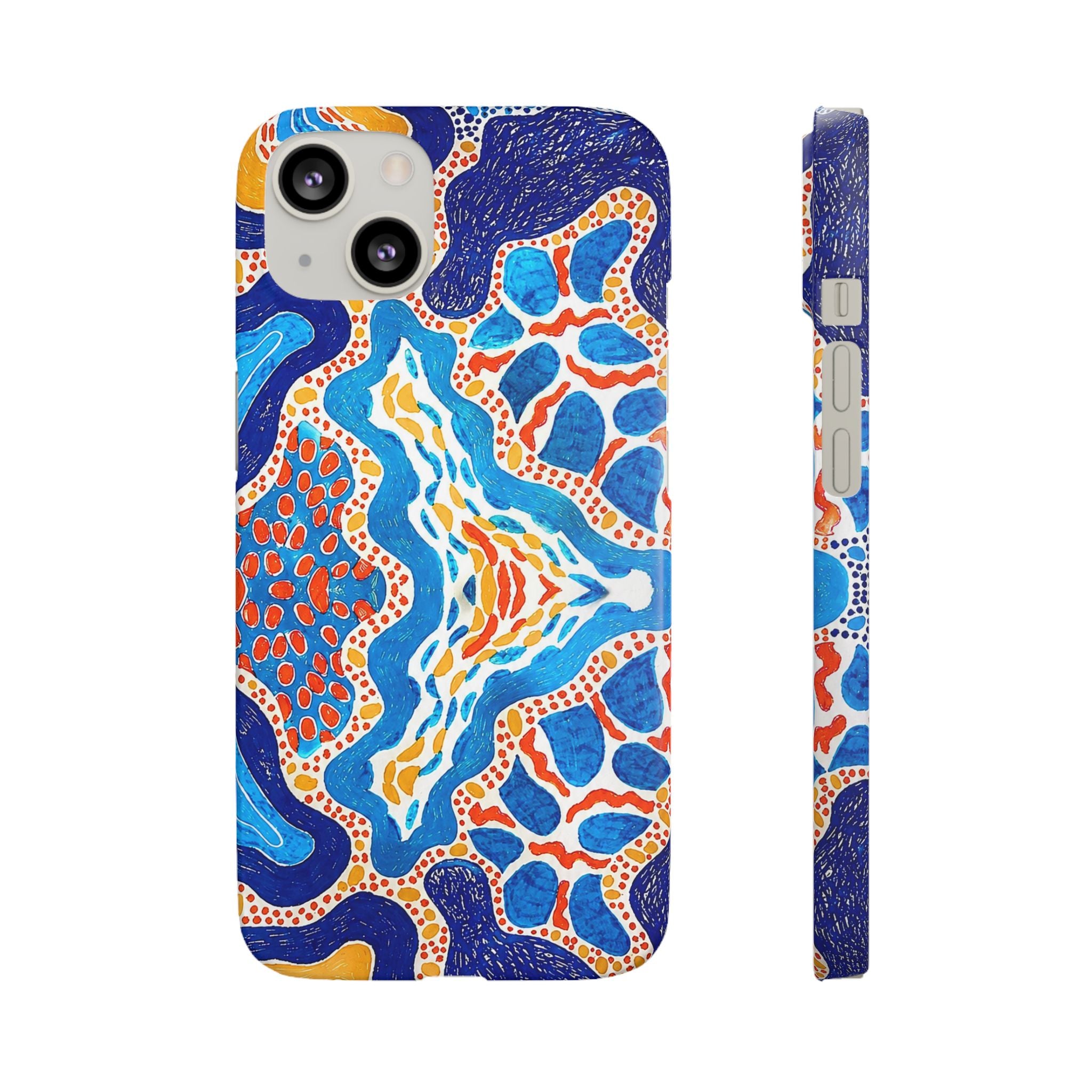 Abstract Blue Pattern Phone Case