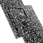 Black and White Skull Pattern Phone Case