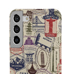 Vintage Travel Stamps Phone Case
