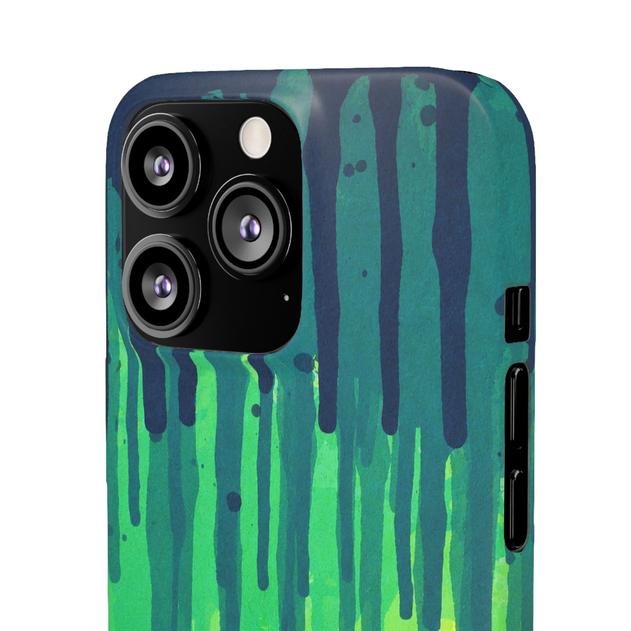 Liquid Emerald – Abstract Drip Phone Case