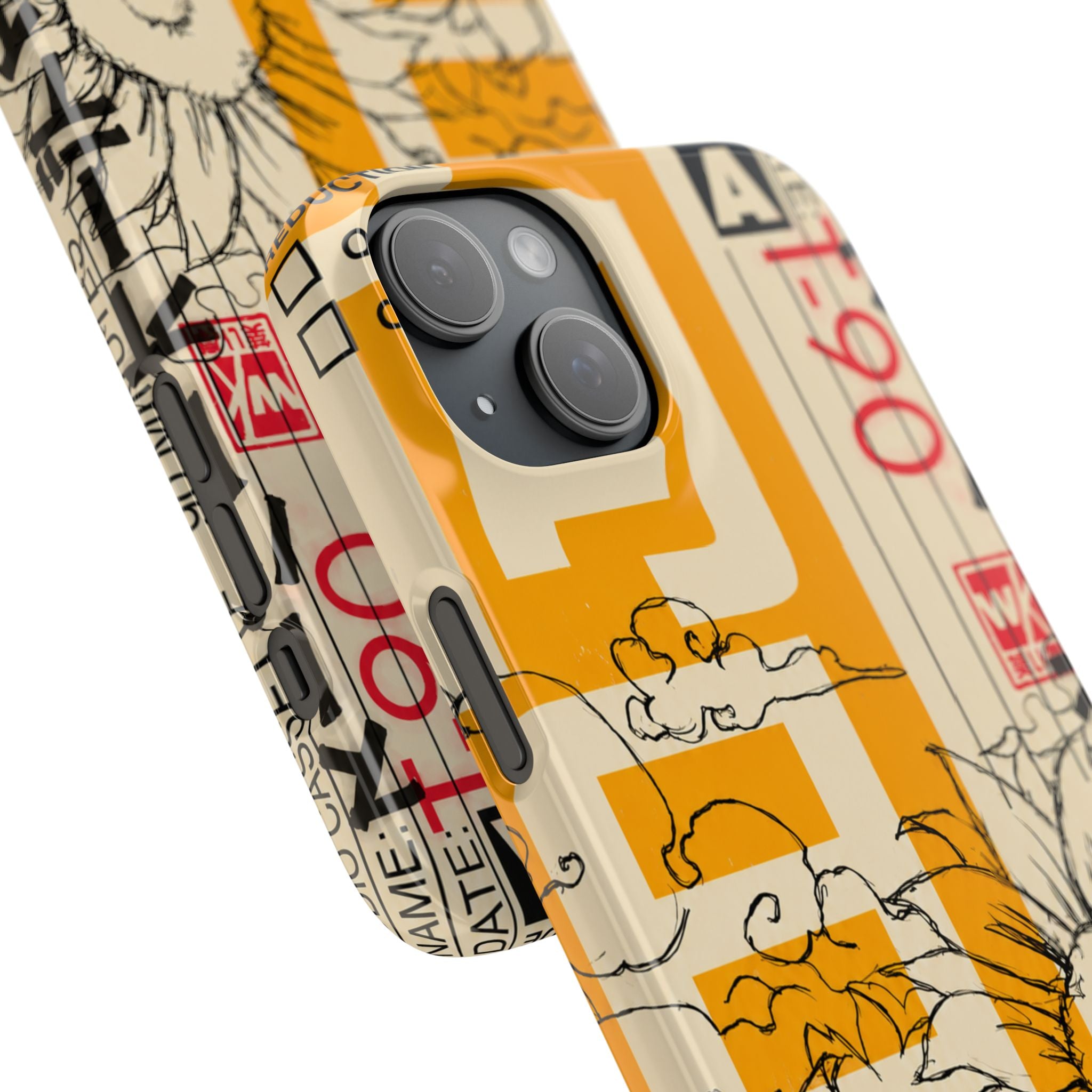 Retro Cassette Floral Phone Case