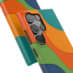 Colorful Abstract Waves Phone Case