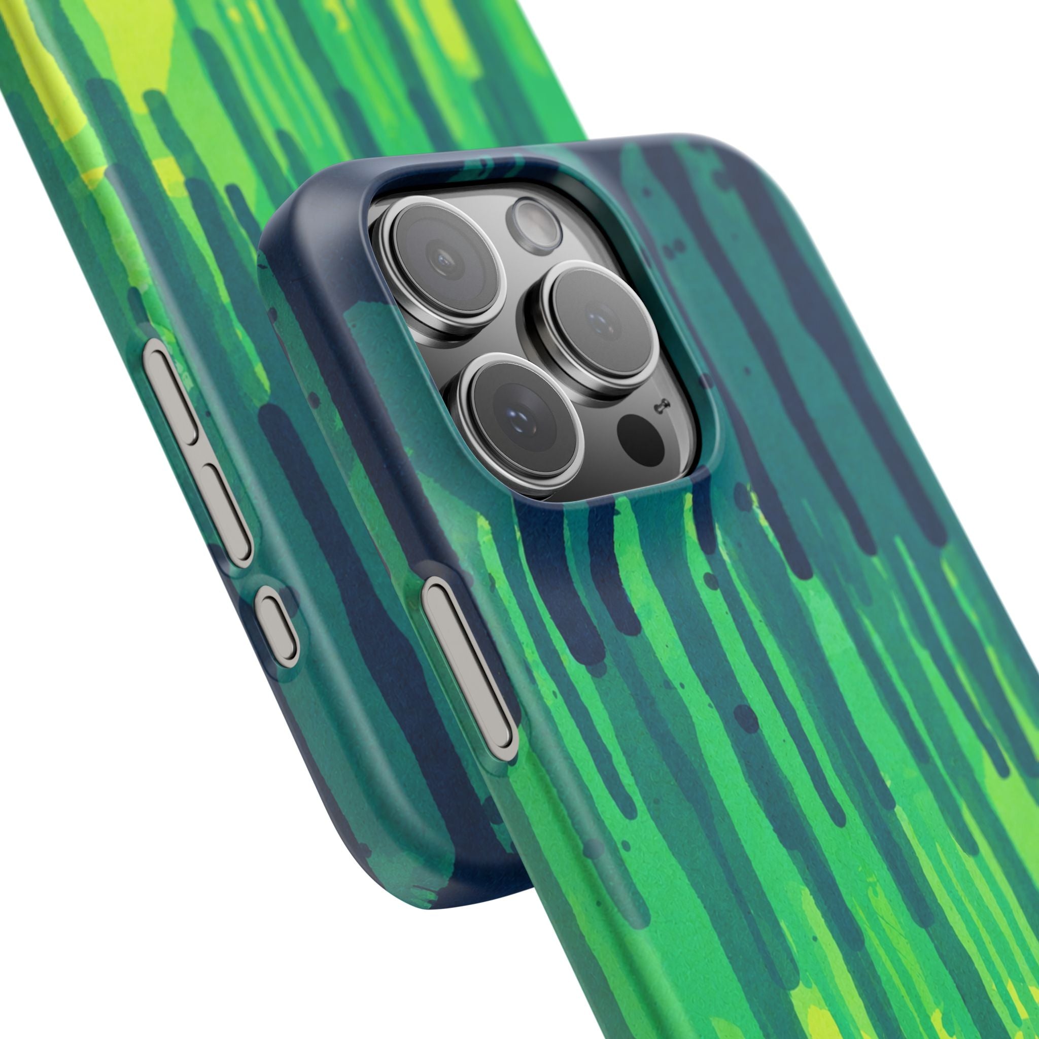 Liquid Emerald – Abstract Drip Phone Case
