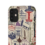 Vintage Travel Stamps Phone Case