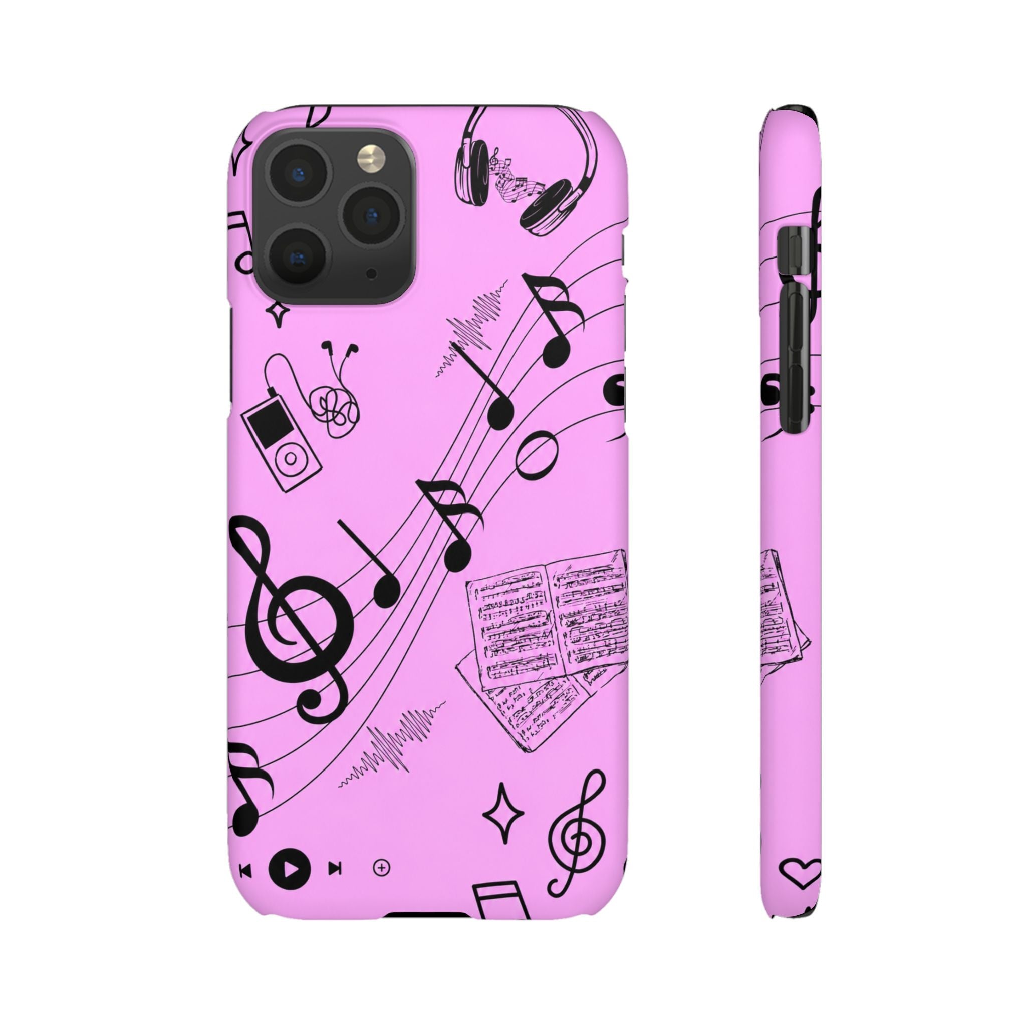 Pink Music Notes Phone Case