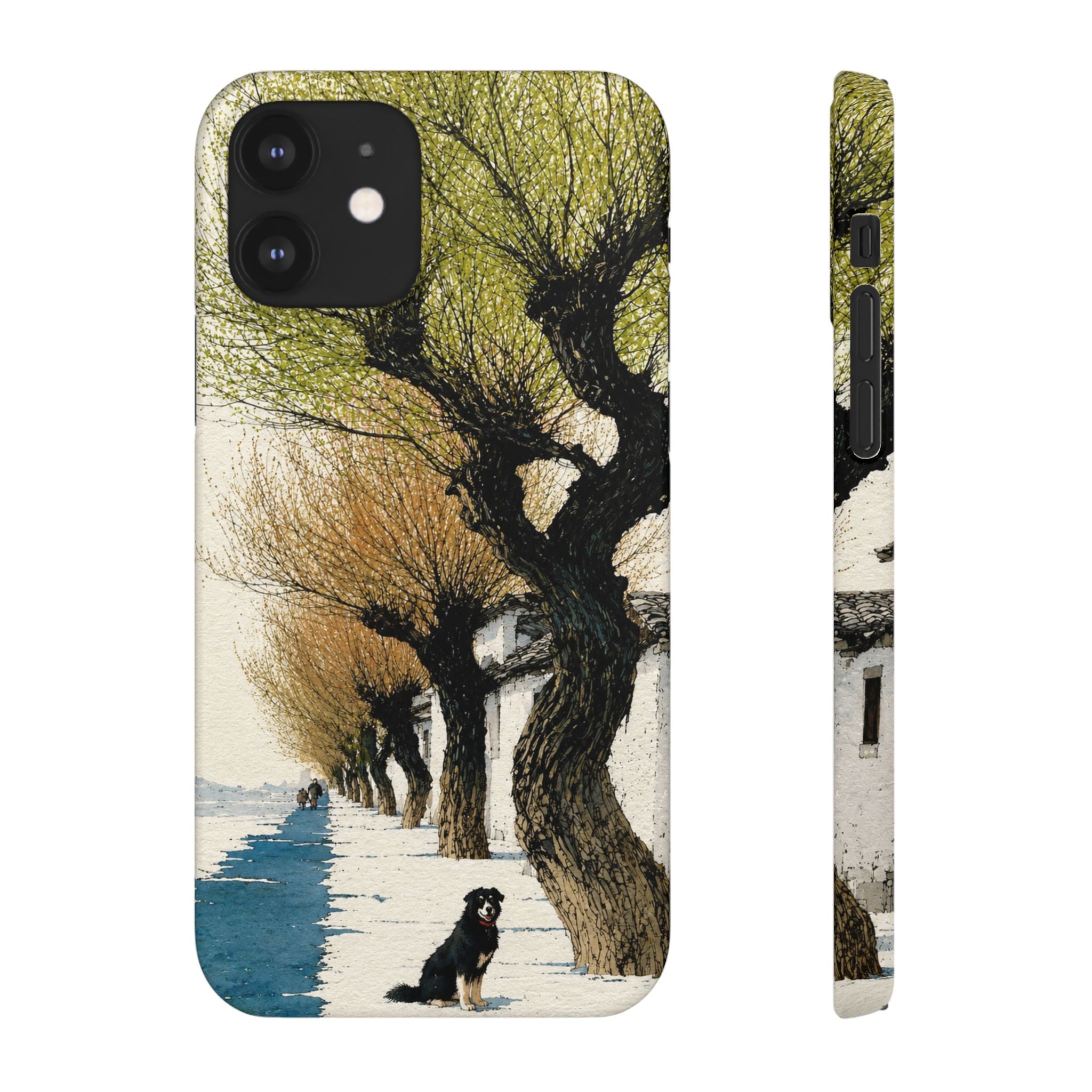 Serene Willow Landscape Phone Case