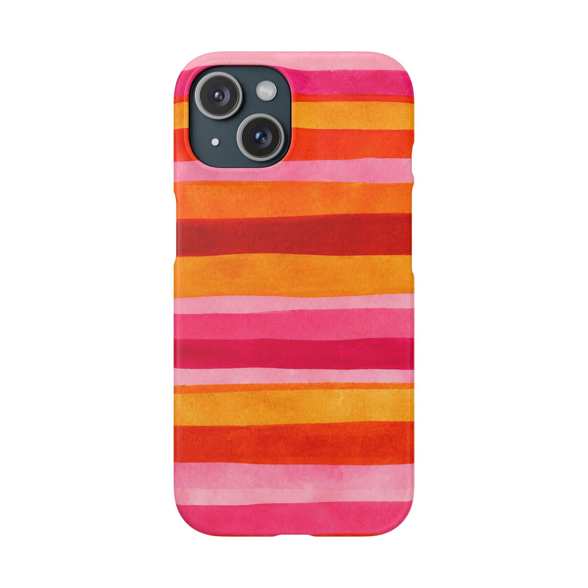 Pink Sunset Watercolor Stripes