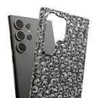 Black and White Skull Pattern Phone Case