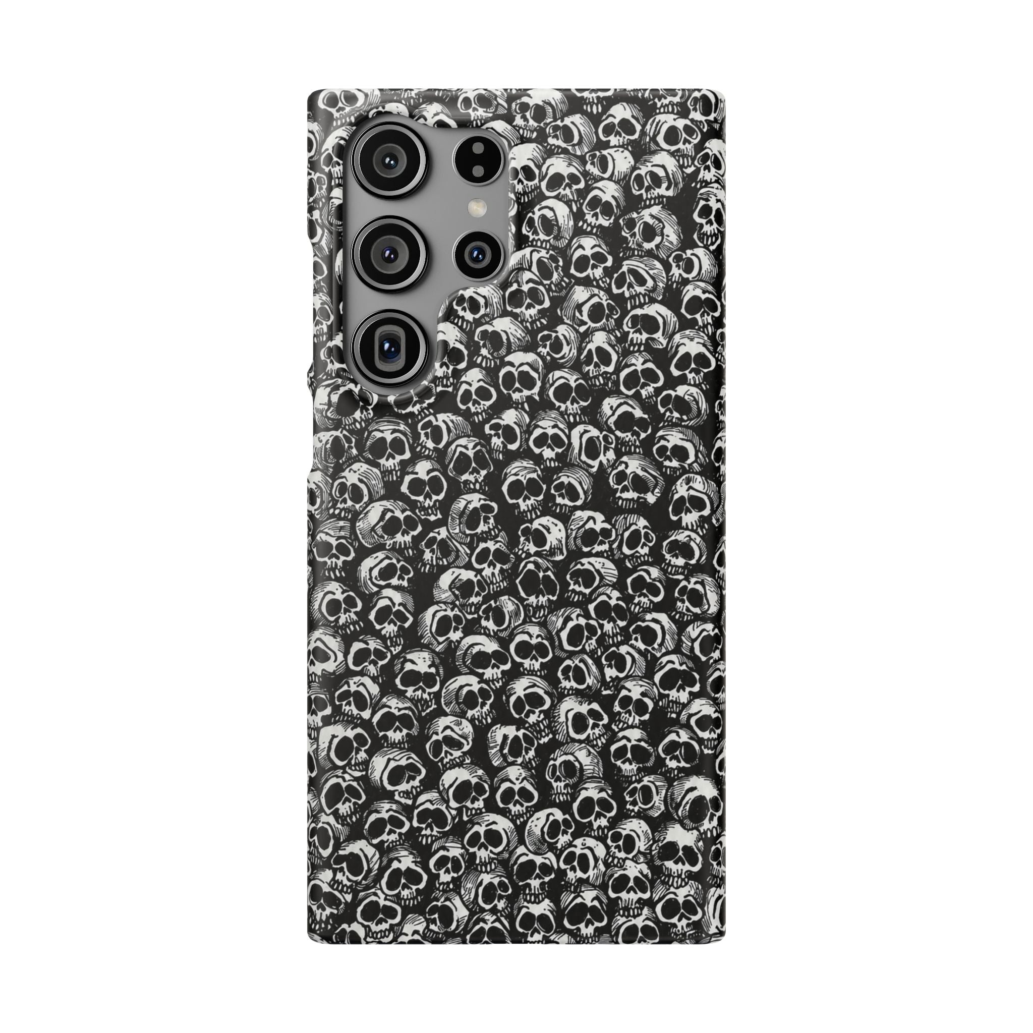 Black and White Skull Pattern Phone Case