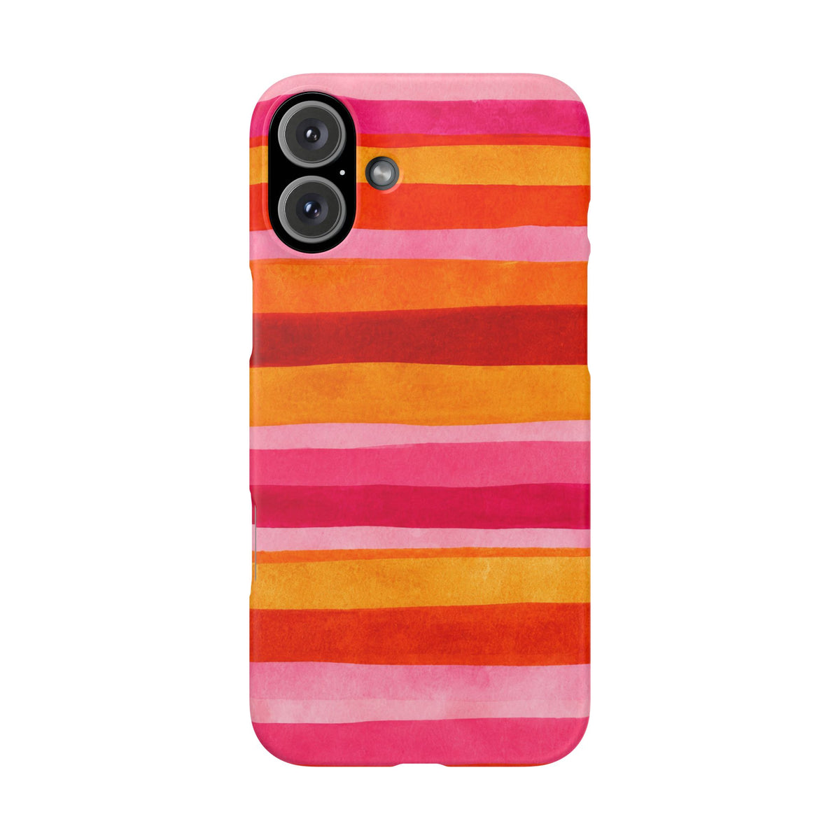 Pink Sunset Watercolor Stripes
