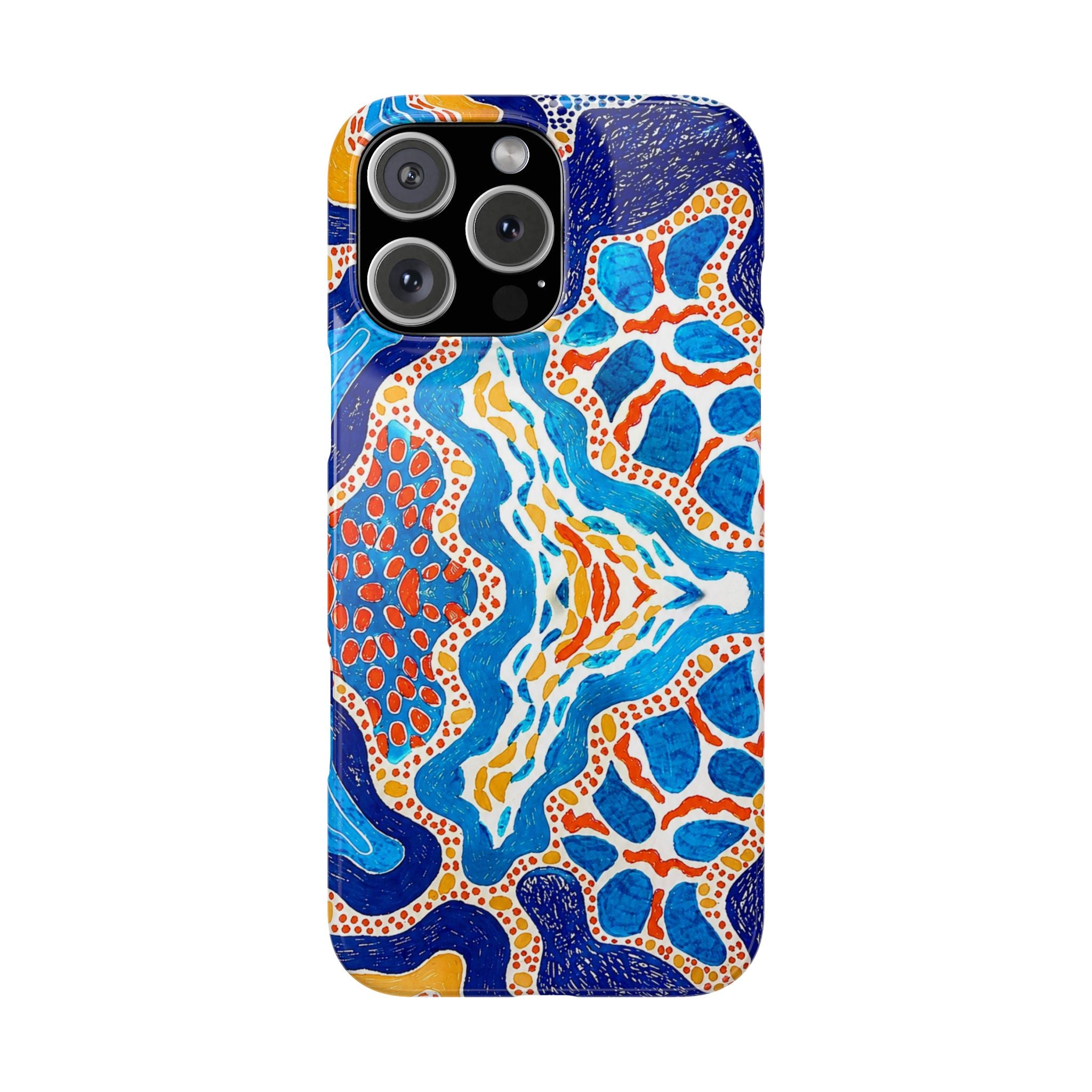 Abstract Blue Pattern Phone Case