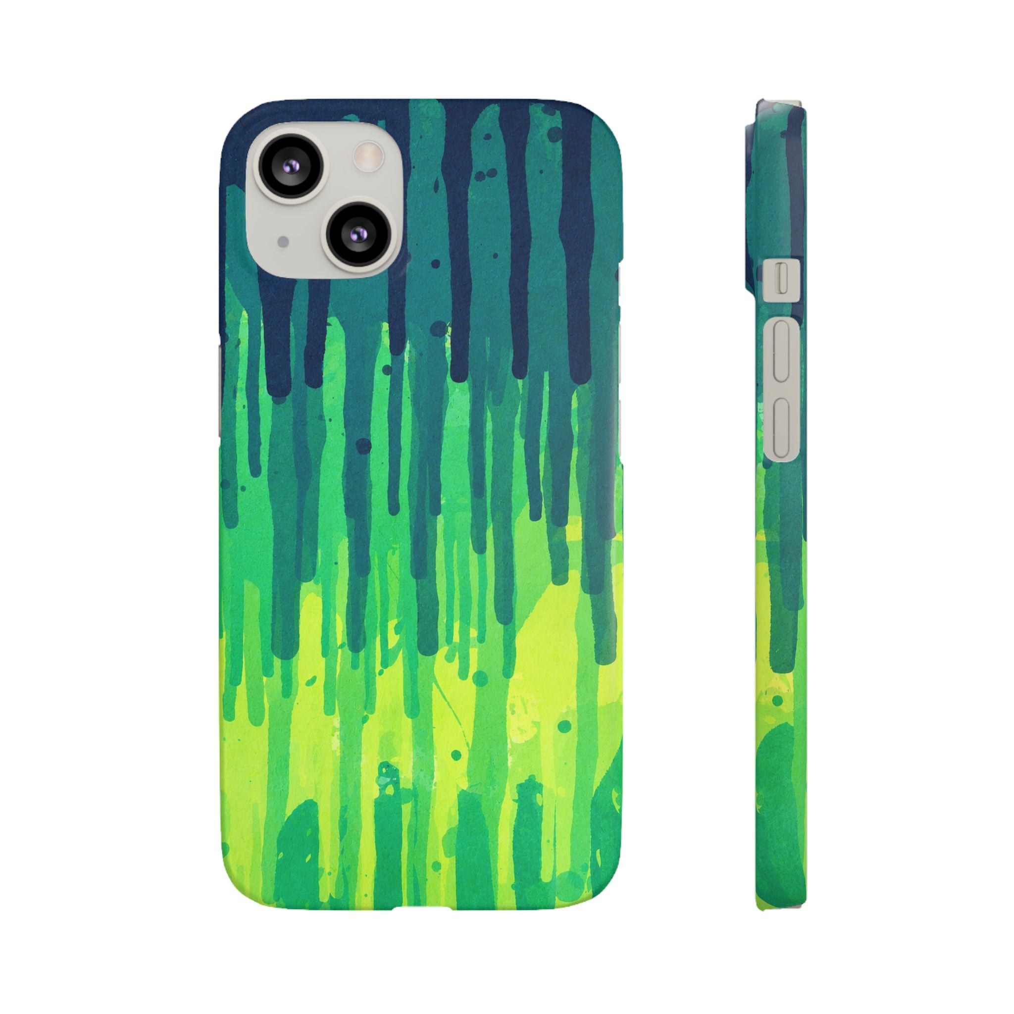 Liquid Emerald – Abstract Drip Phone Case