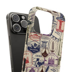 Vintage Travel Stamps Phone Case
