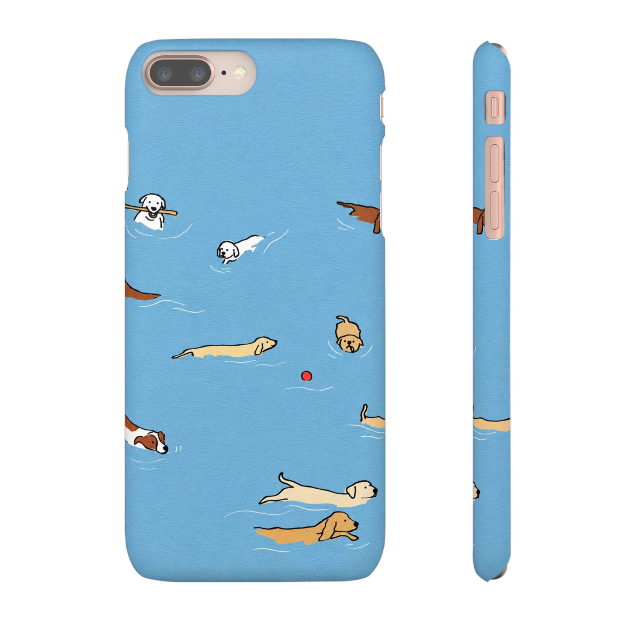 Swimming Dogs Phone Case
