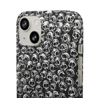 Black and White Skull Pattern Phone Case