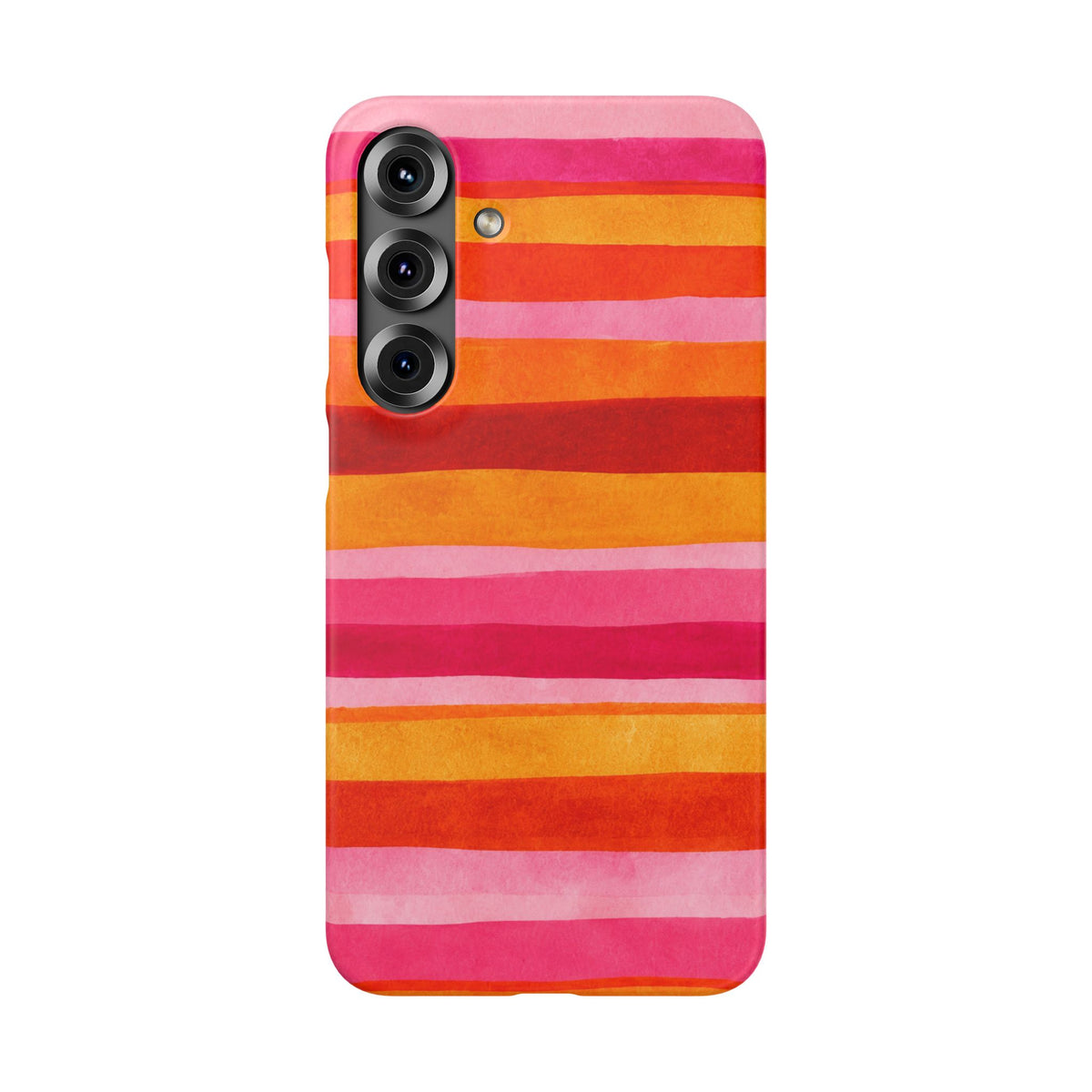 Pink Sunset Watercolor Stripes