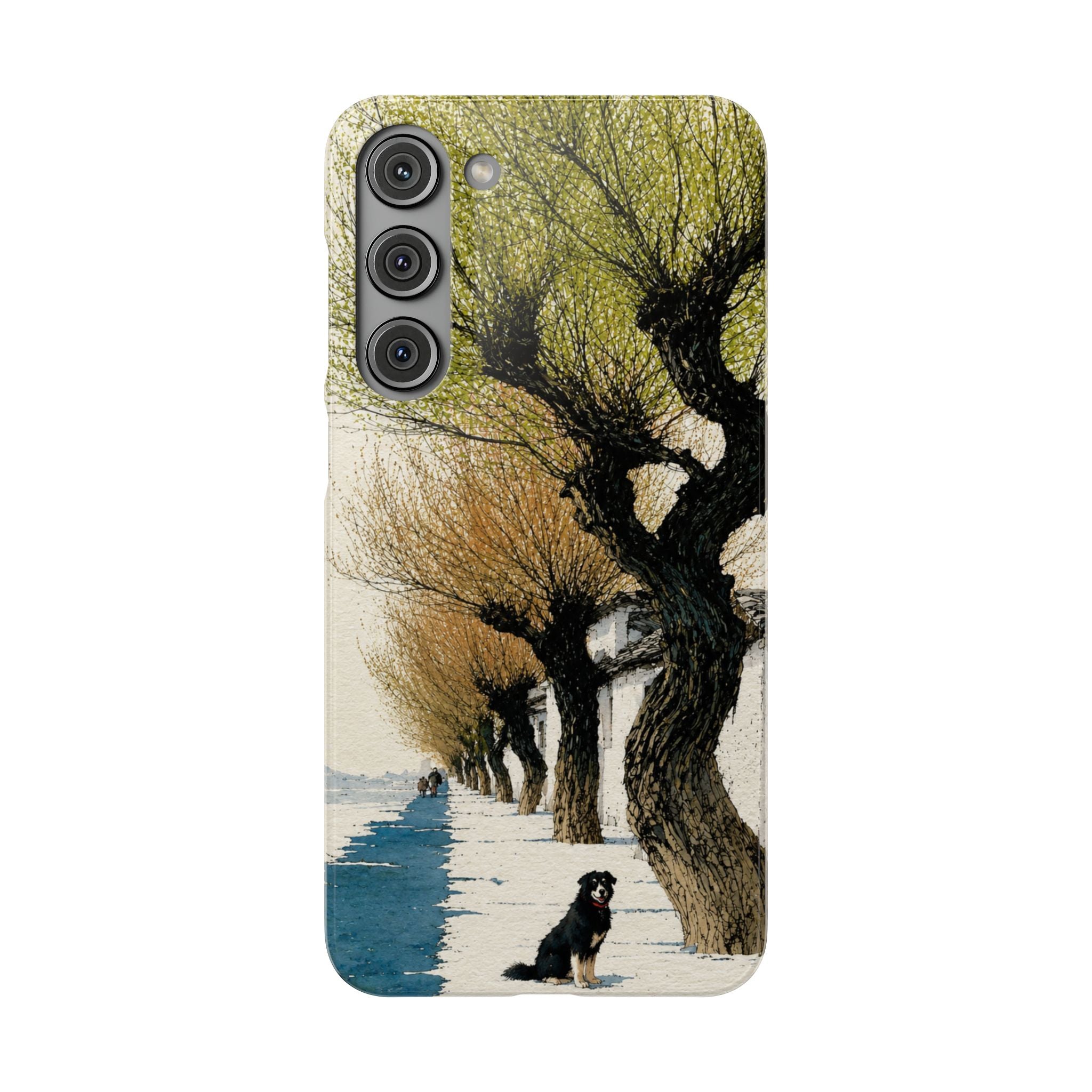 Serene Willow Landscape Phone Case