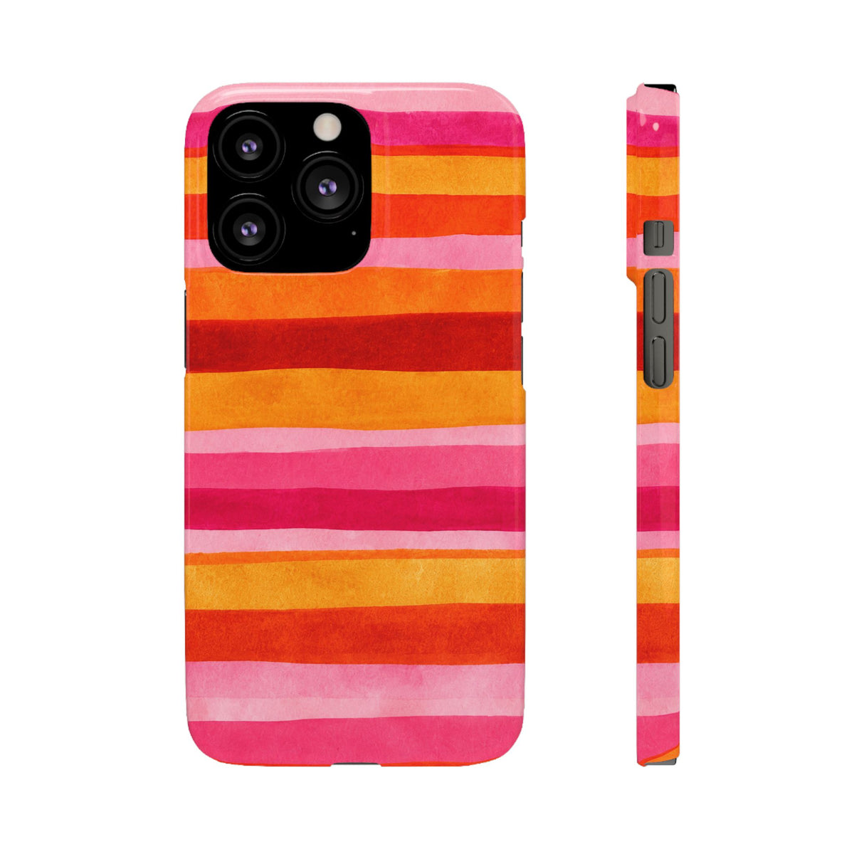 Pink Sunset Watercolor Stripes