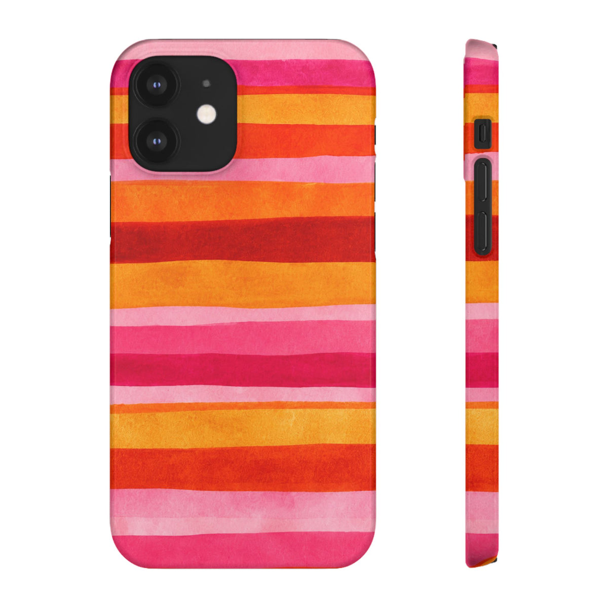 Pink Sunset Watercolor Stripes