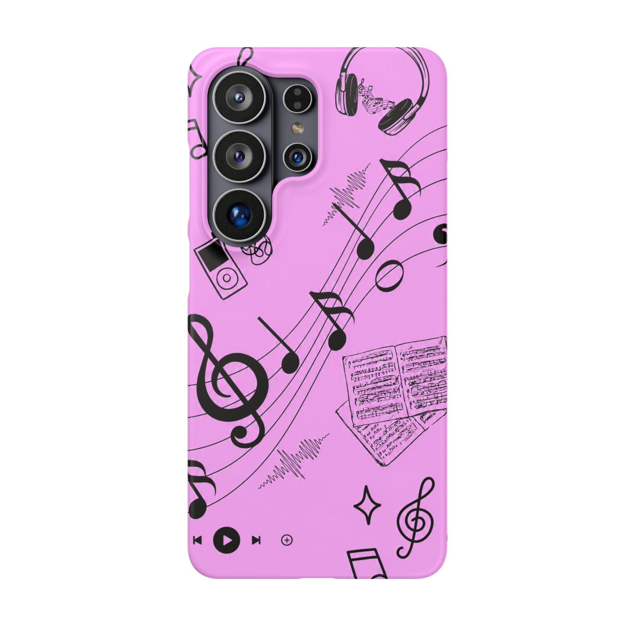 Pink Music Notes Phone Case