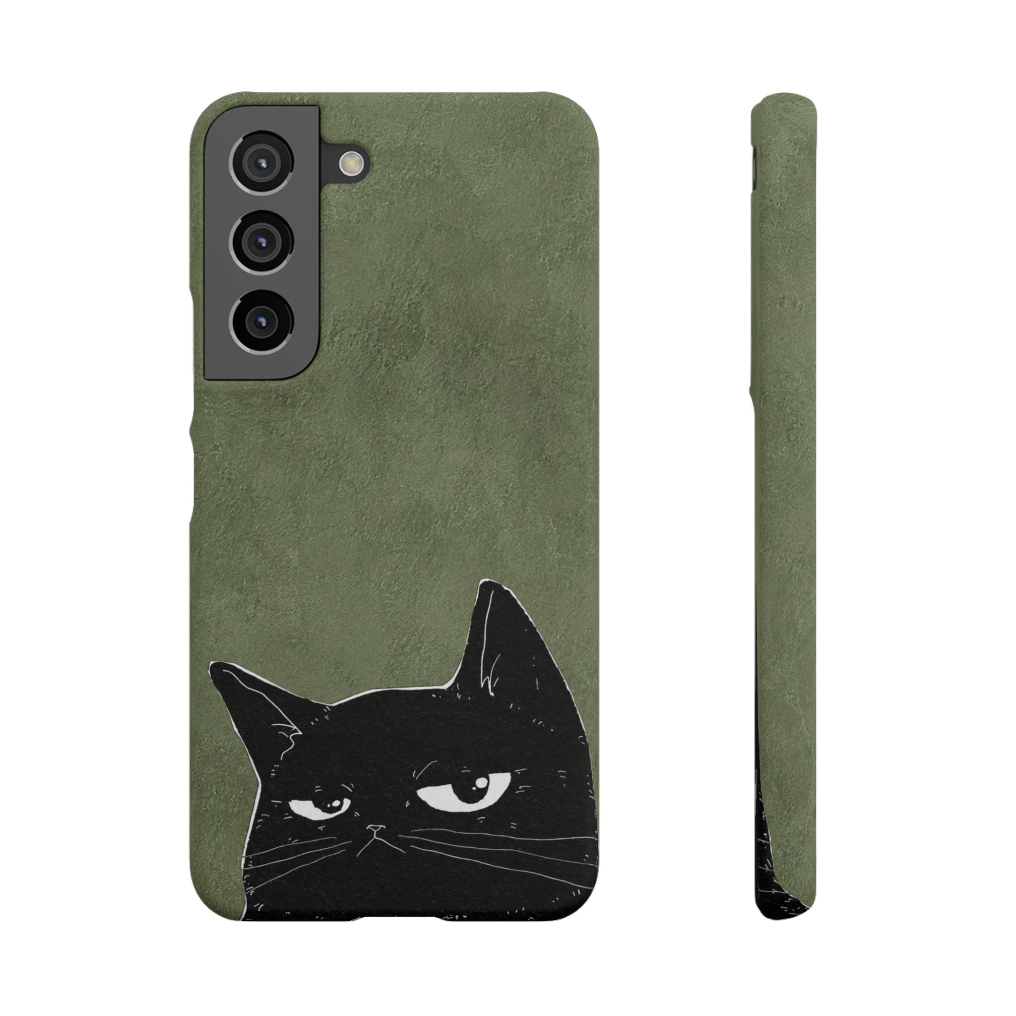 Grumpy Black Cat Phone Case
