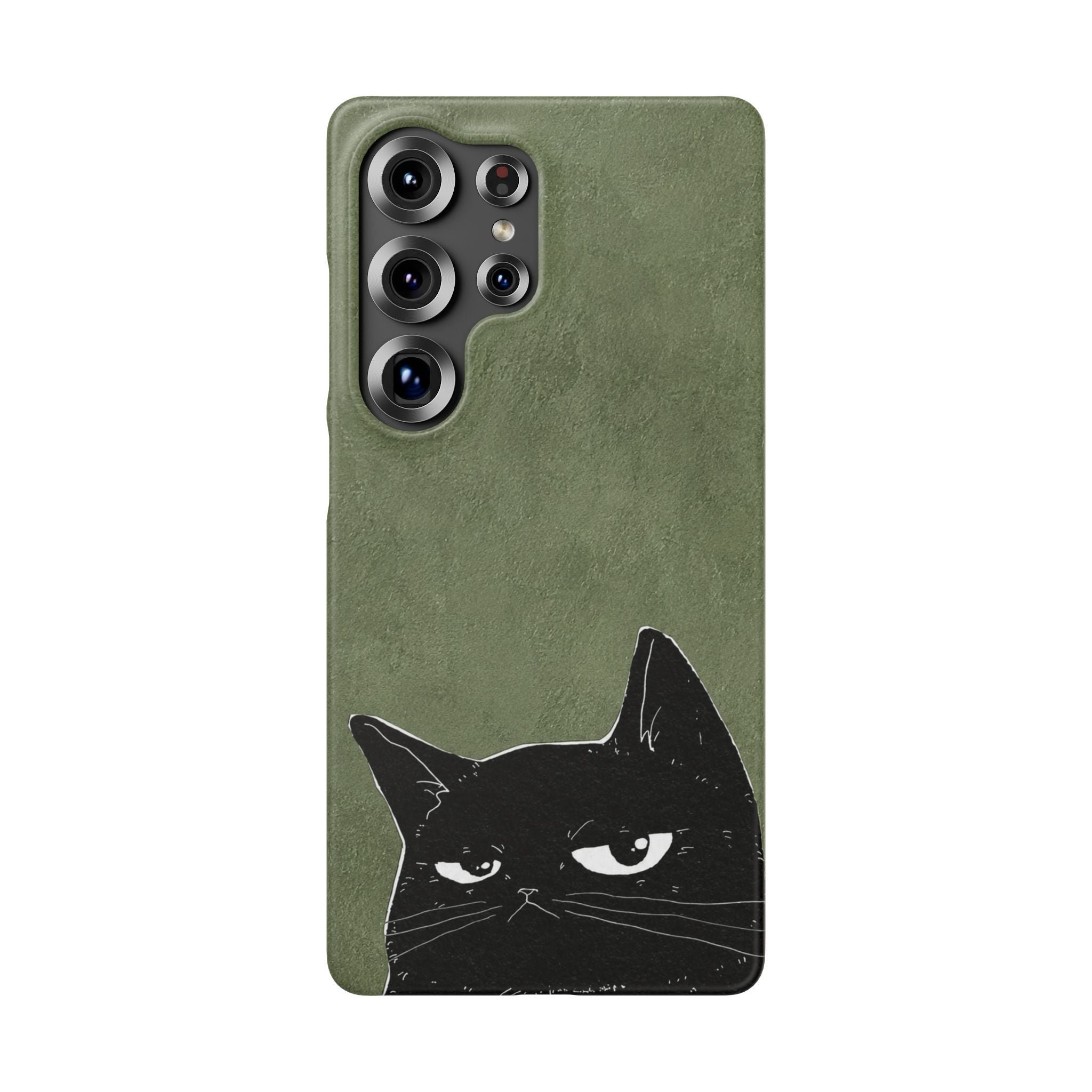 Grumpy Black Cat Phone Case
