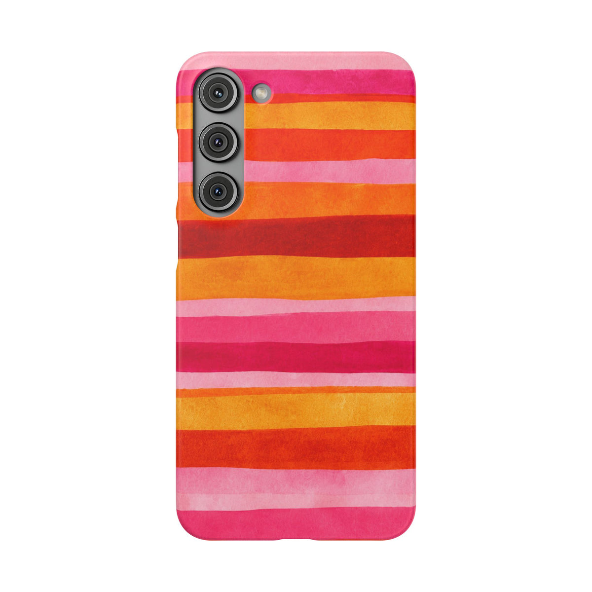 Pink Sunset Watercolor Stripes