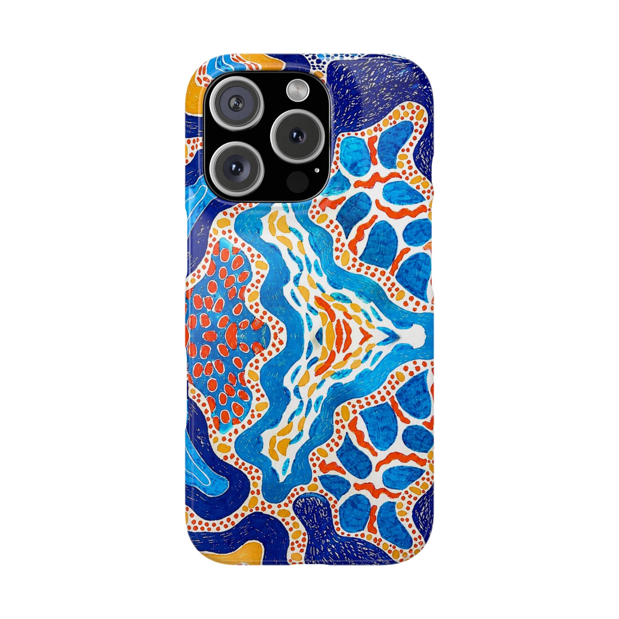 Abstract Blue Pattern Phone Case