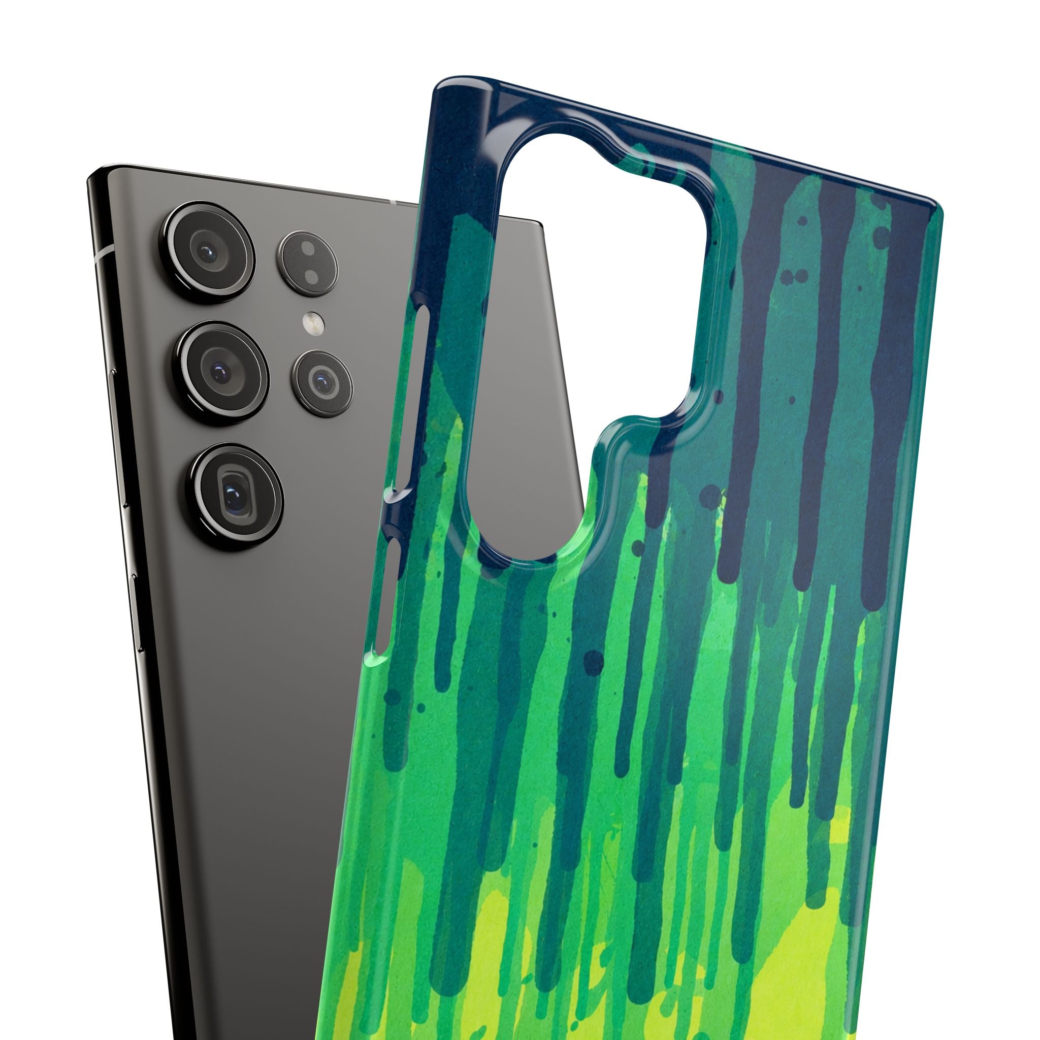 Liquid Emerald – Abstract Drip Phone Case