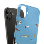 Swimming Dogs Phone Case