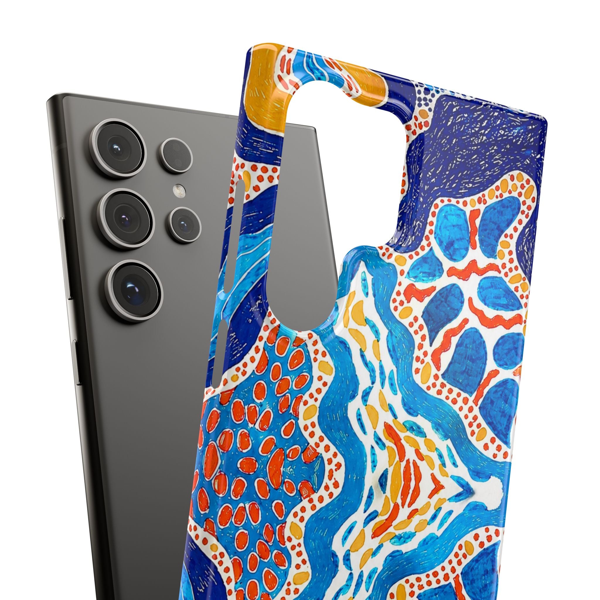 Abstract Blue Pattern Phone Case
